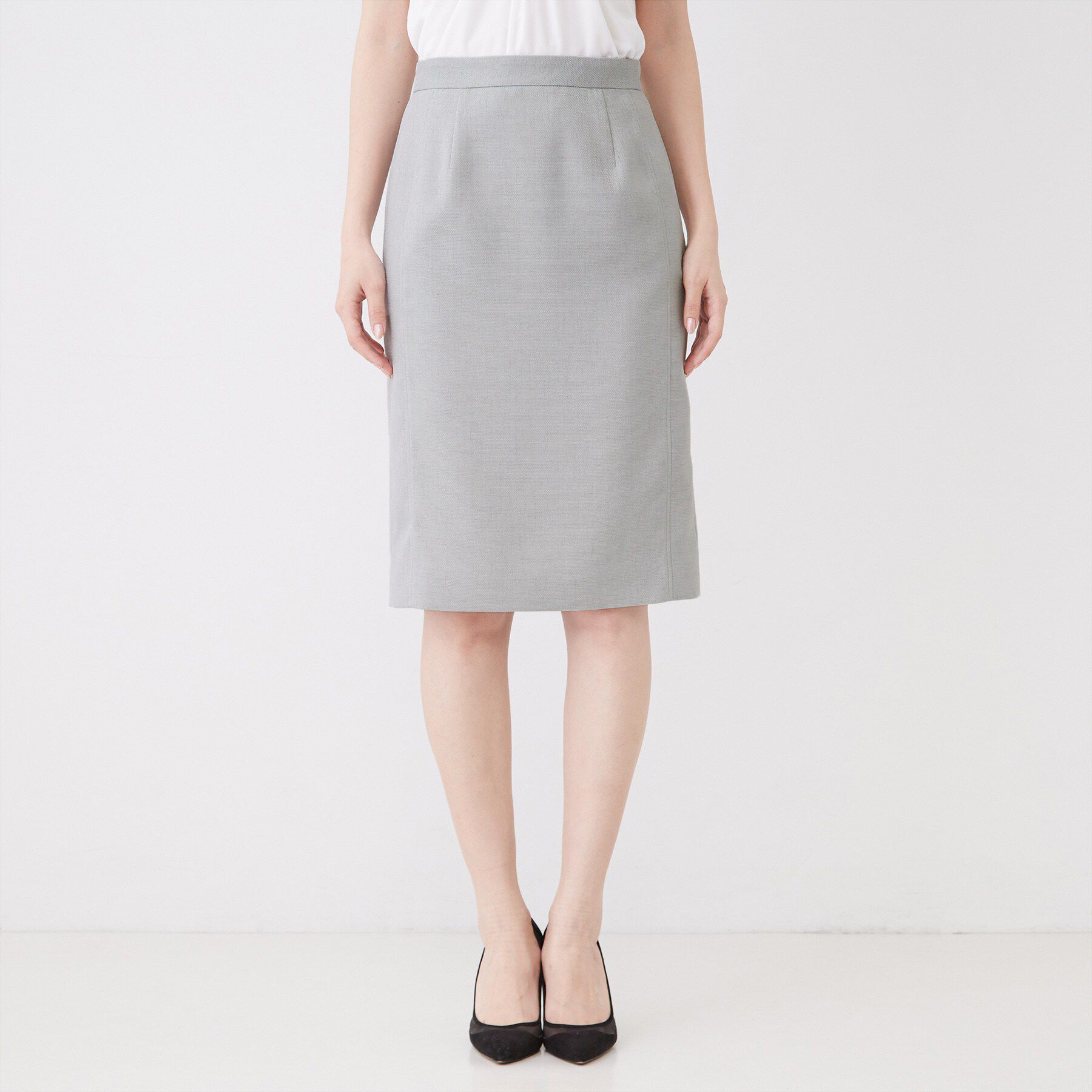 COUP DE CHANCE「【手洗い可／日本製／セットアップ可】麻調合繊タイトスカート」|スカート|