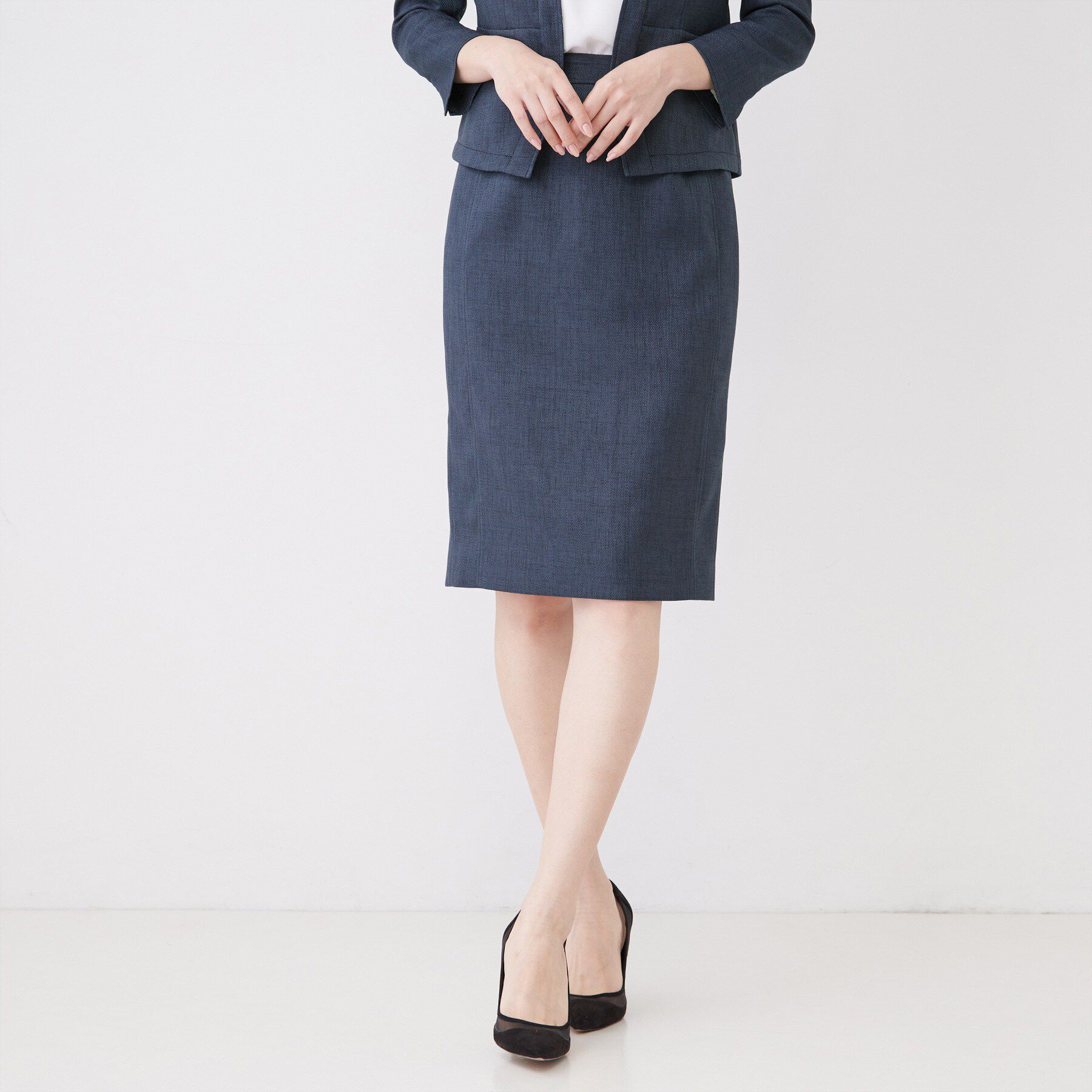 COUP DE CHANCE「【手洗い可／日本製／セットアップ可】麻調合繊タイトスカート」|スカート|