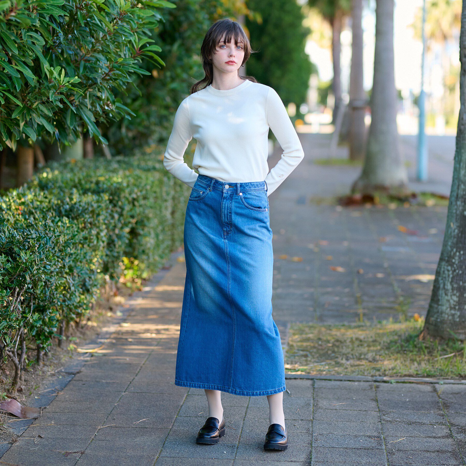 DRESSTERIOR「コットンフルニードルプルオーバーニット」|ニット・セーター|