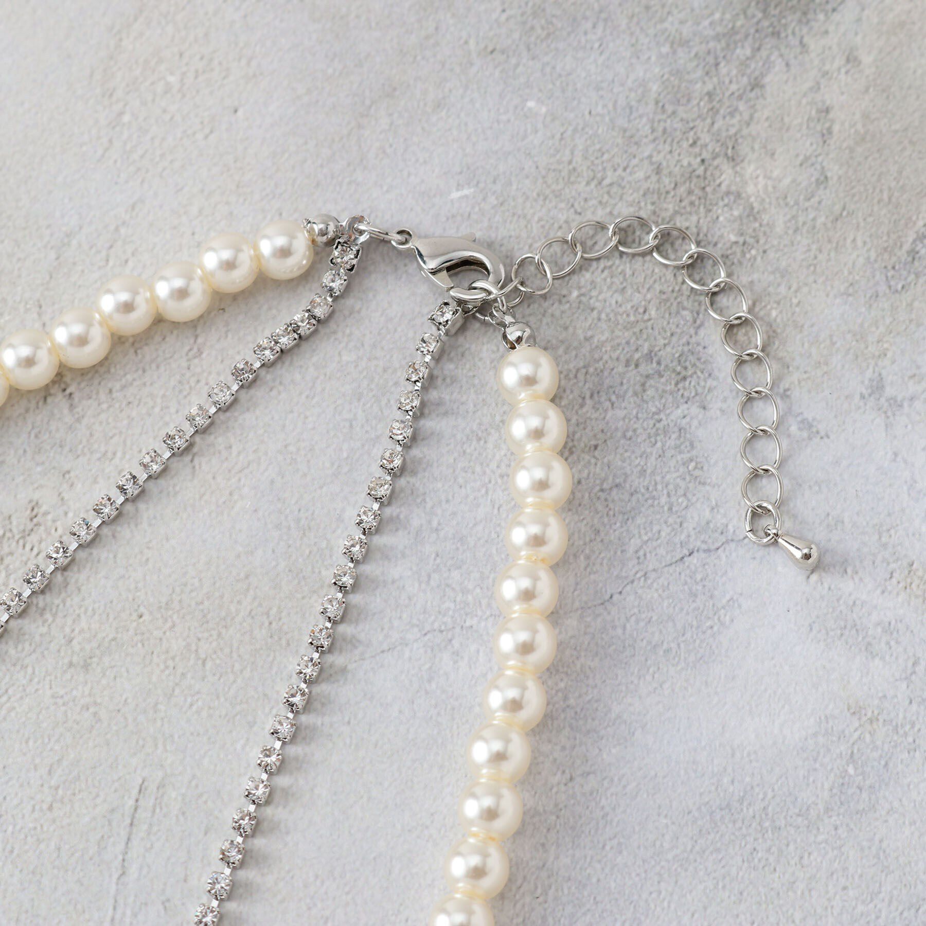 grove「ダイヤ型レーンパール調ネックレス【入卒対応可】」|ネックレス|