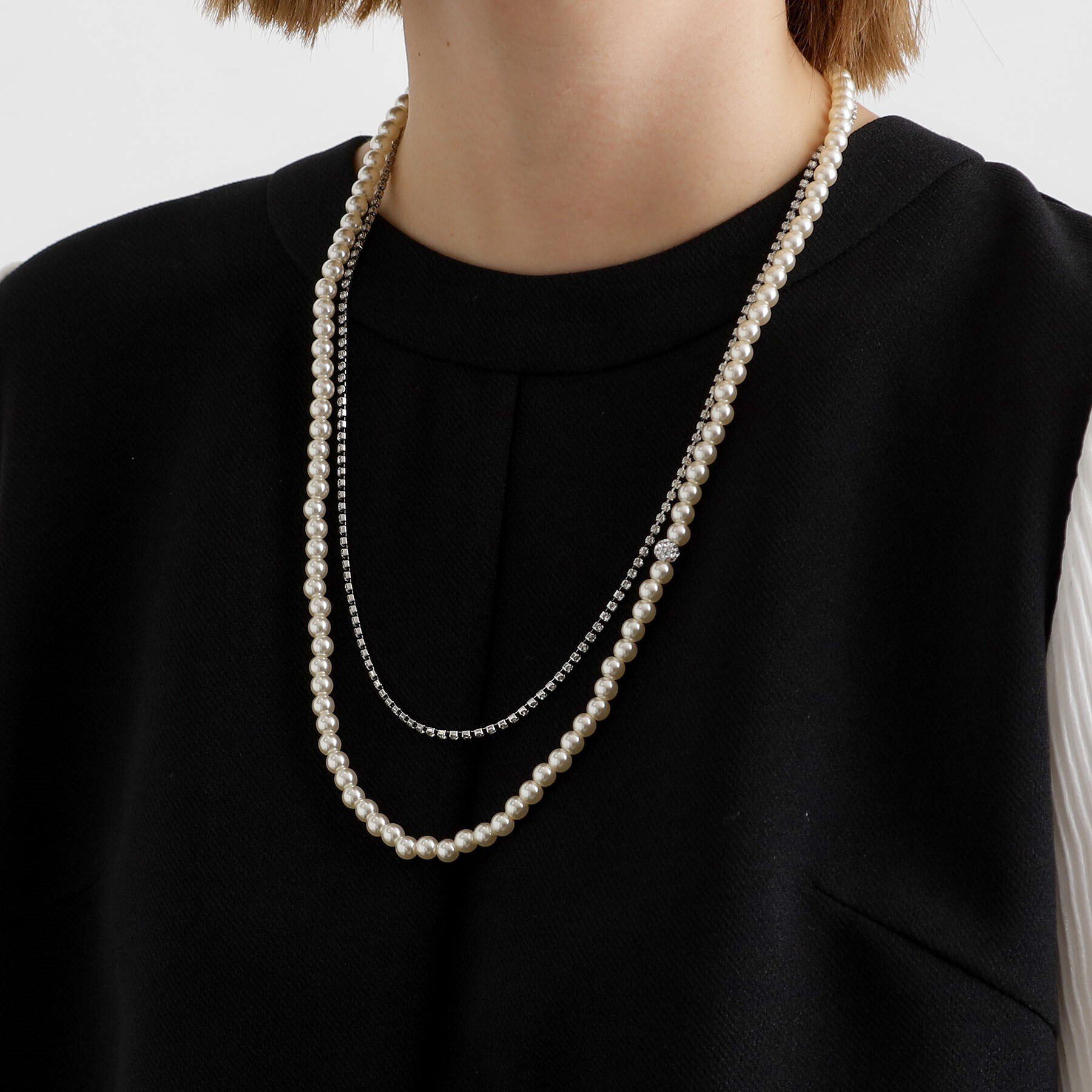 grove「ダイヤ型レーンパール調ネックレス【入卒対応可】」|ネックレス|