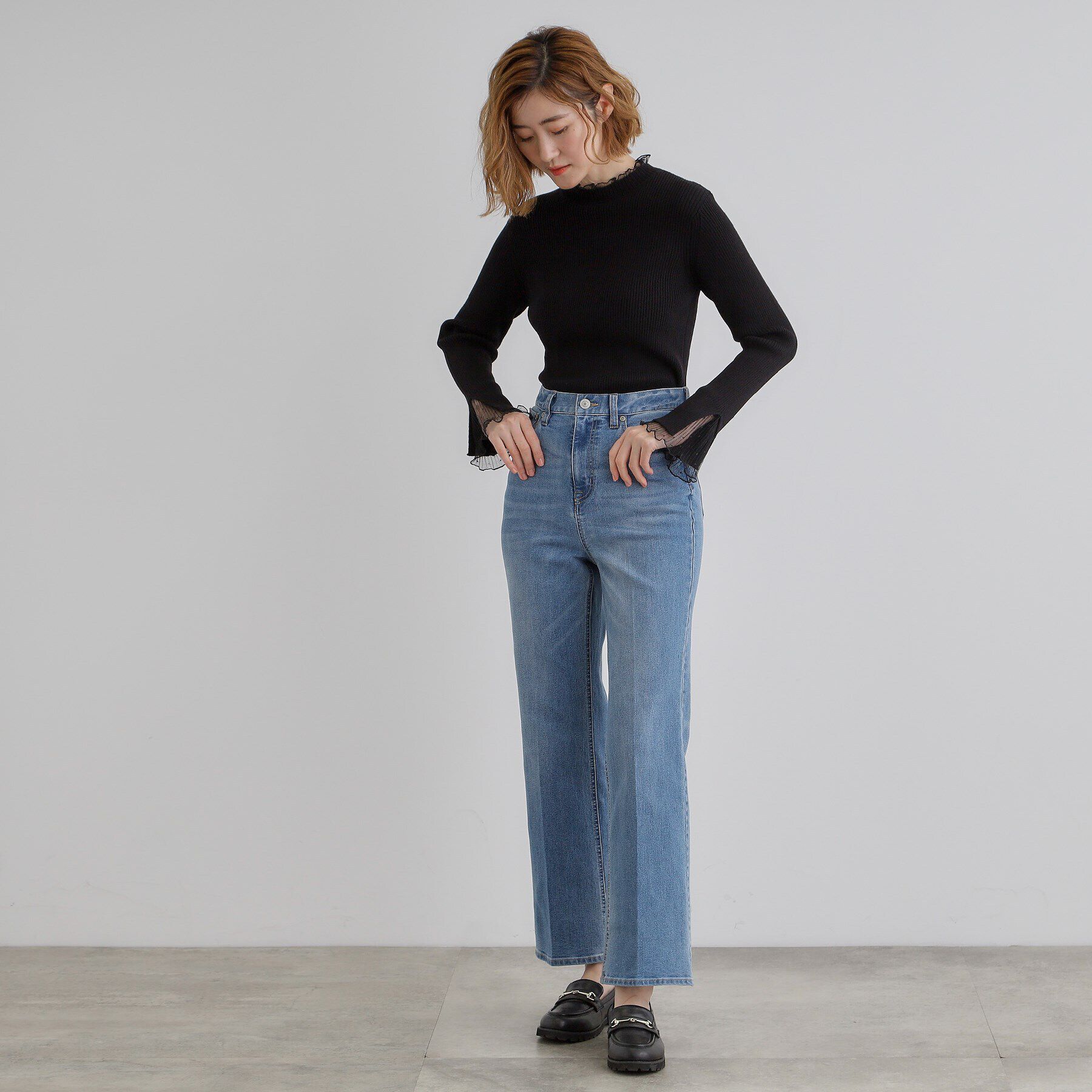 grove「チュールプリーツレイヤードプルオーバー」|ニット・セーター|