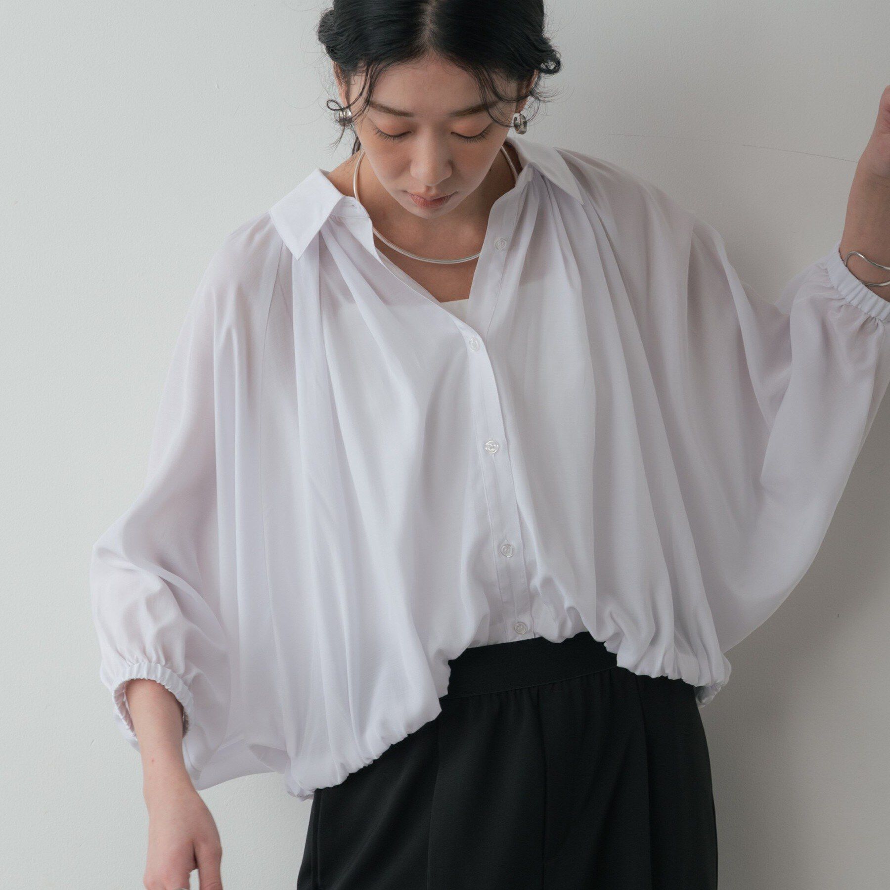 GALLEST「バルーンシアーブラウス」|シャツ・ブラウス|