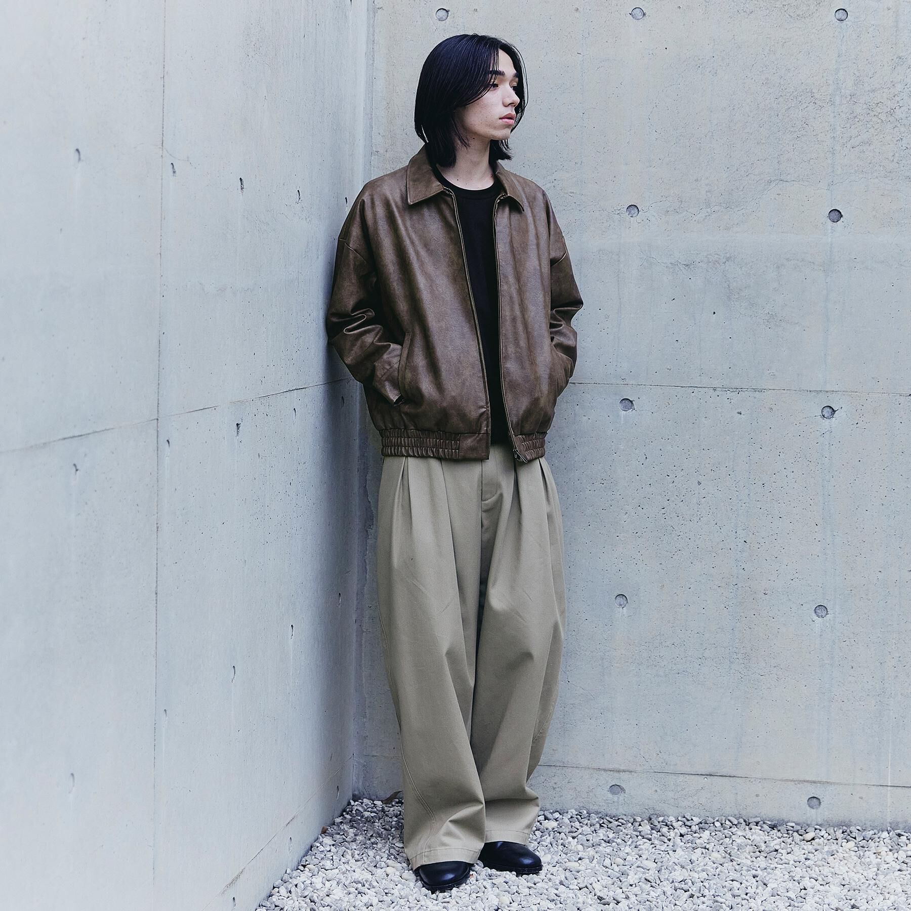 tk.TAKEO KIKUCHI「ヴィンテージライクドロップショルダージップブルゾン」|ブルゾン・スタジャン|