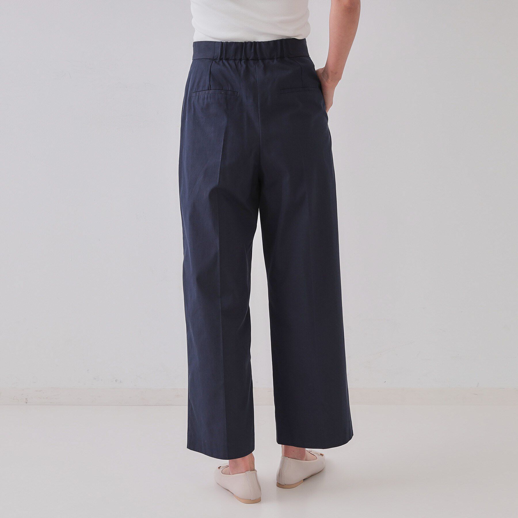 OPAQUE.CLIP「シャンブレーチノワイドパンツ【洗濯機洗い可】」|その他|