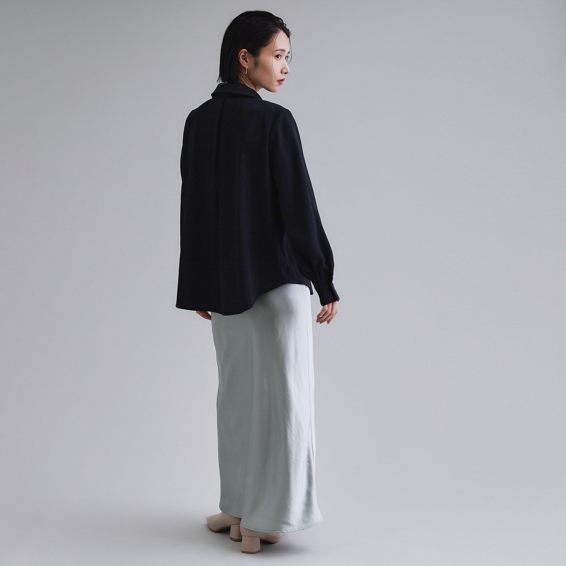 OPAQUE.CLIP「【es】ビックカラーブラウス【洗濯機OK】」|シャツ・ブラウス|