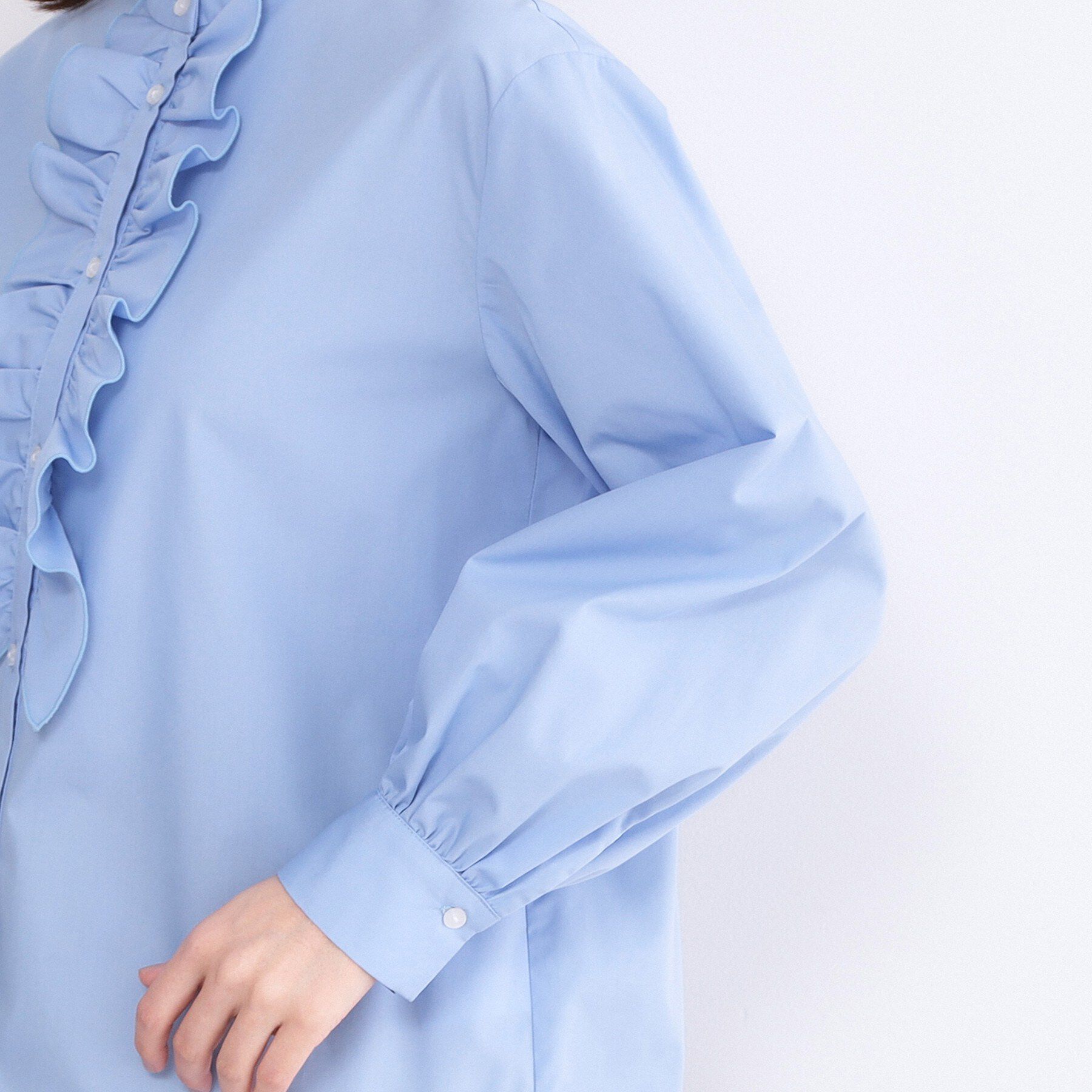 OPAQUE.CLIP「フロントフリルブラウス【洗濯機OK】」|シャツ・ブラウス|