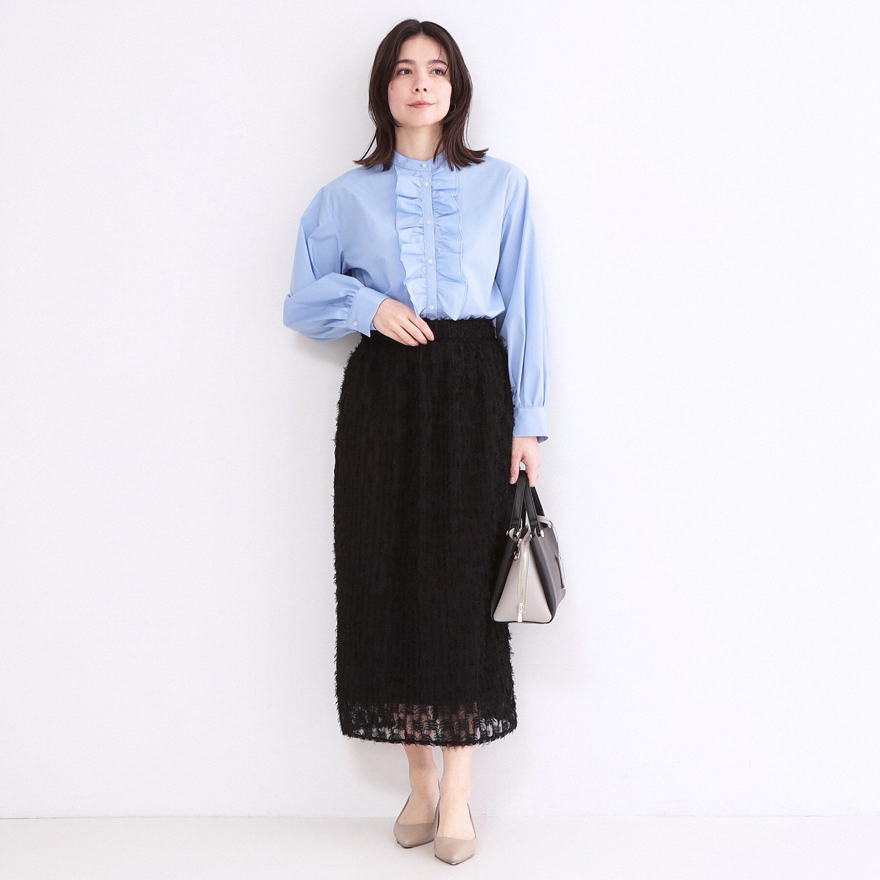 OPAQUE.CLIP「フロントフリルブラウス【洗濯機OK】」|シャツ・ブラウス|