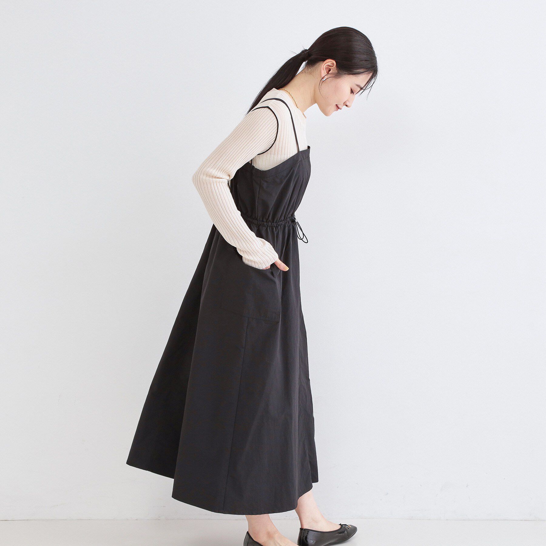 OPAQUE.CLIP「ポケットキャミワンピース【洗濯機OK】」|ワンピース|