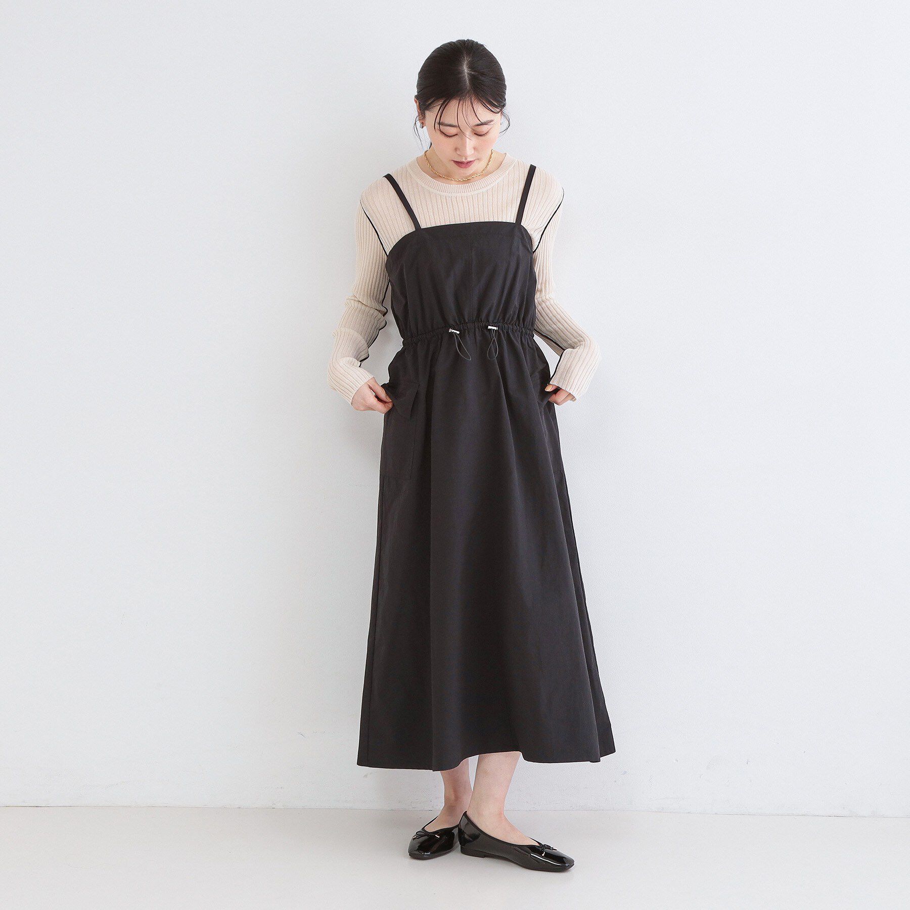 OPAQUE.CLIP「ポケットキャミワンピース【洗濯機OK】」|ワンピース|