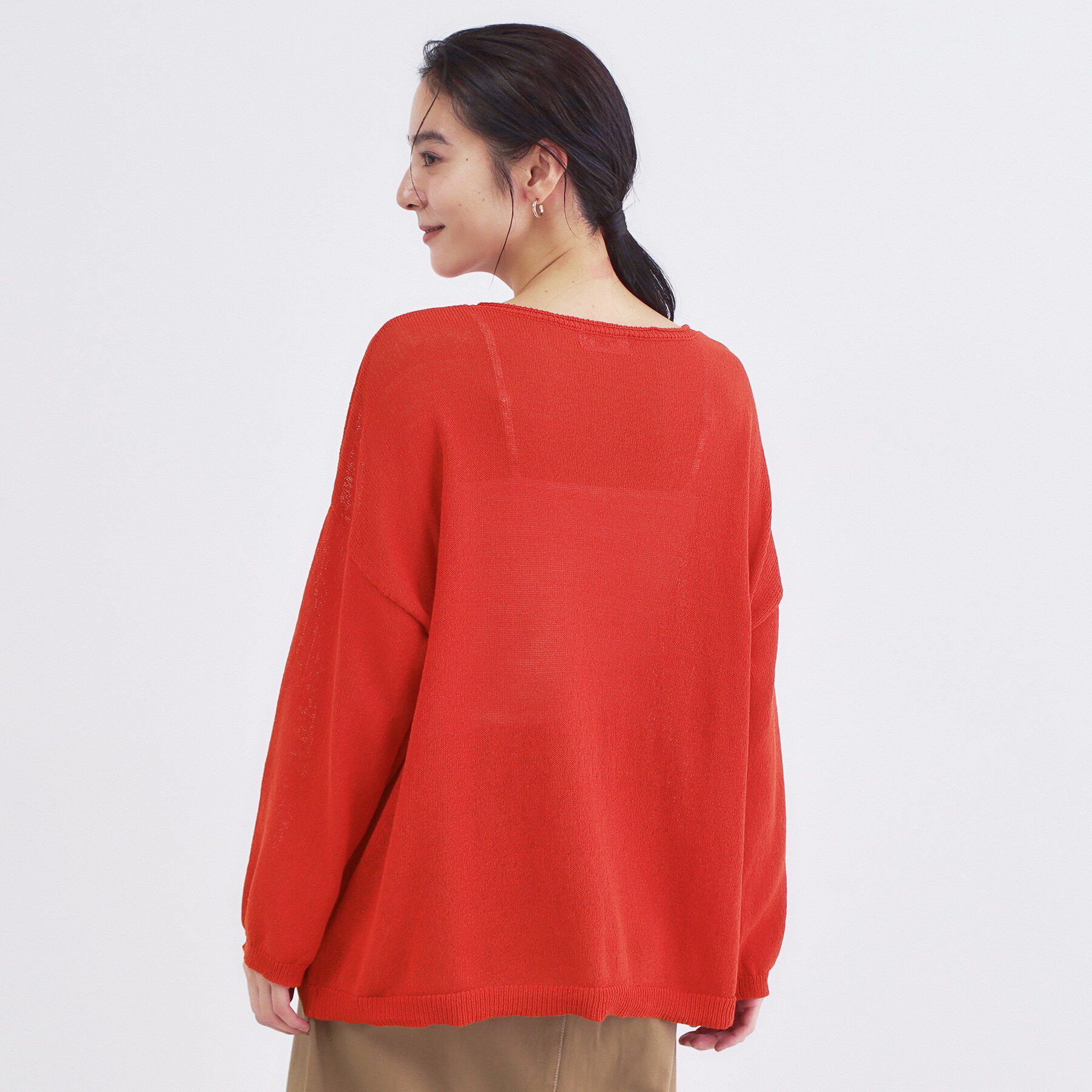 OPAQUE.CLIP「麻混リラクシーニット【洗濯機OK】」|ニット・セーター|