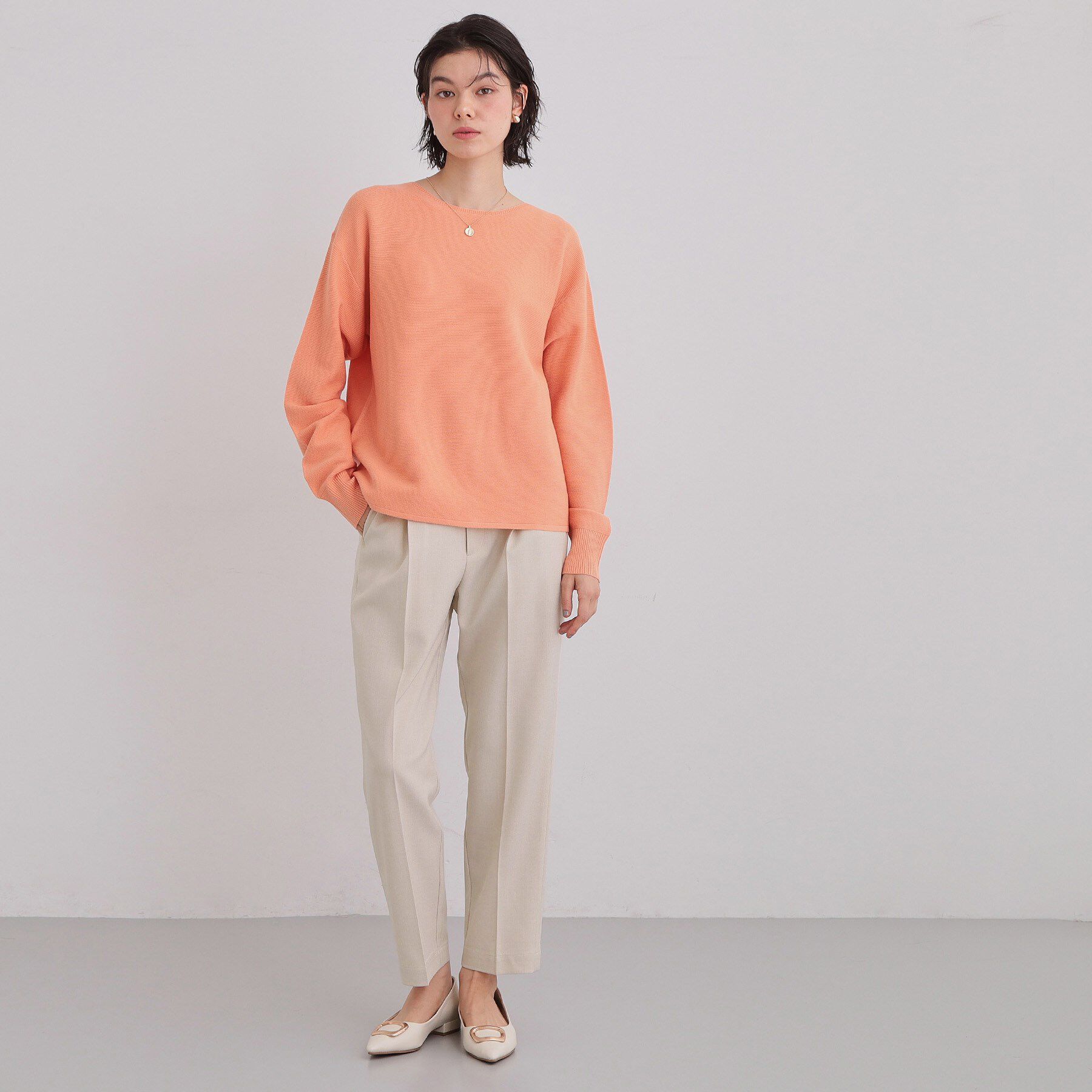 THE SHOP TK「【S-XLサイズ/選べる6色】どこから見ても美しい ガーターニット/洗濯機OK」|ニット・セーター|