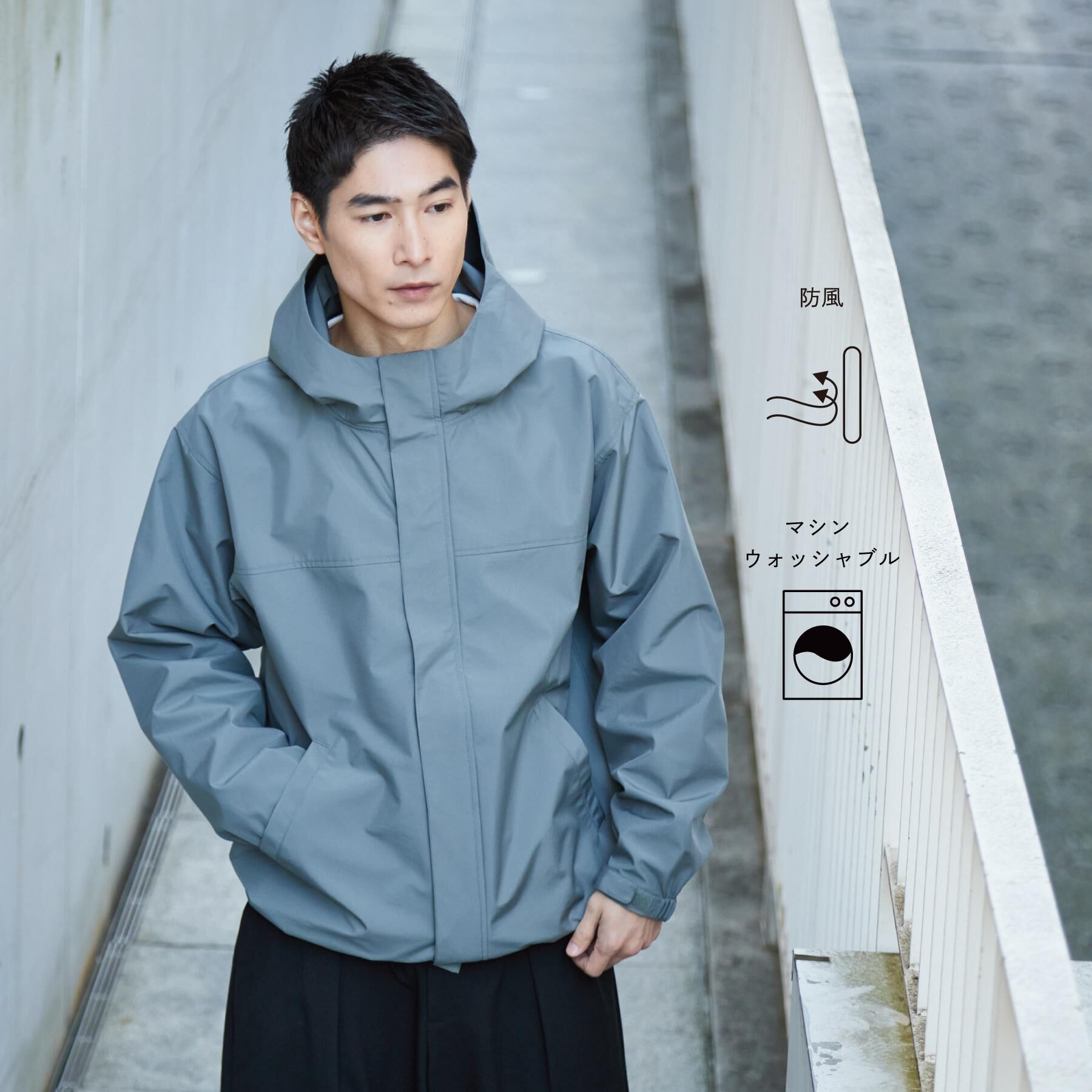 THE SHOP TK「【季節の変わり目に最適】ナイロンマウンテンパーカ  防風/洗濯機OK」|ブルゾン・スタジャン|オリーブグリーン(0