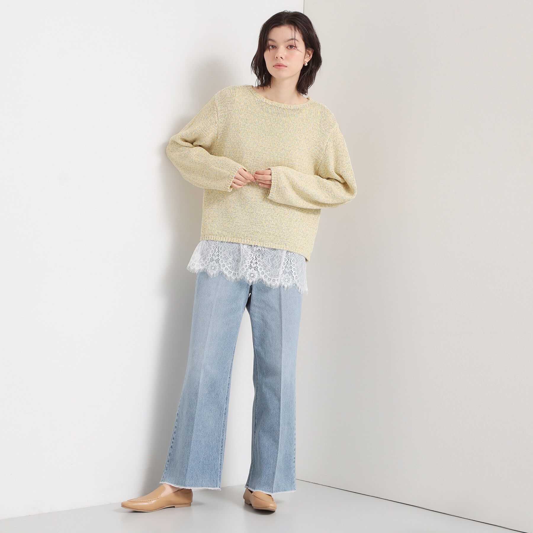 THE SHOP TK「MIXカラーで軽やかに テープヤーンニット」|ニット・セーター|