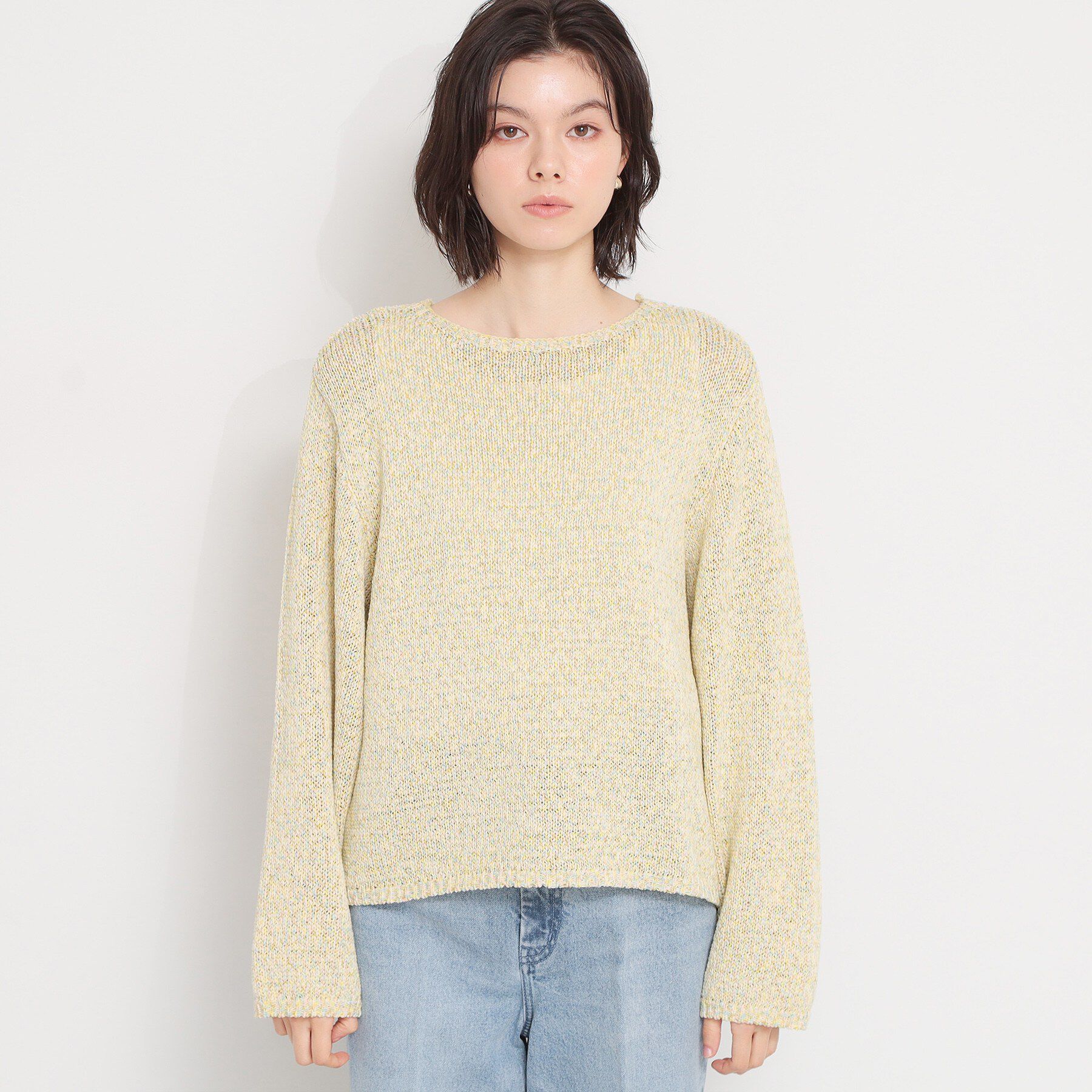 THE SHOP TK「MIXカラーで軽やかに テープヤーンニット」|ニット・セーター|