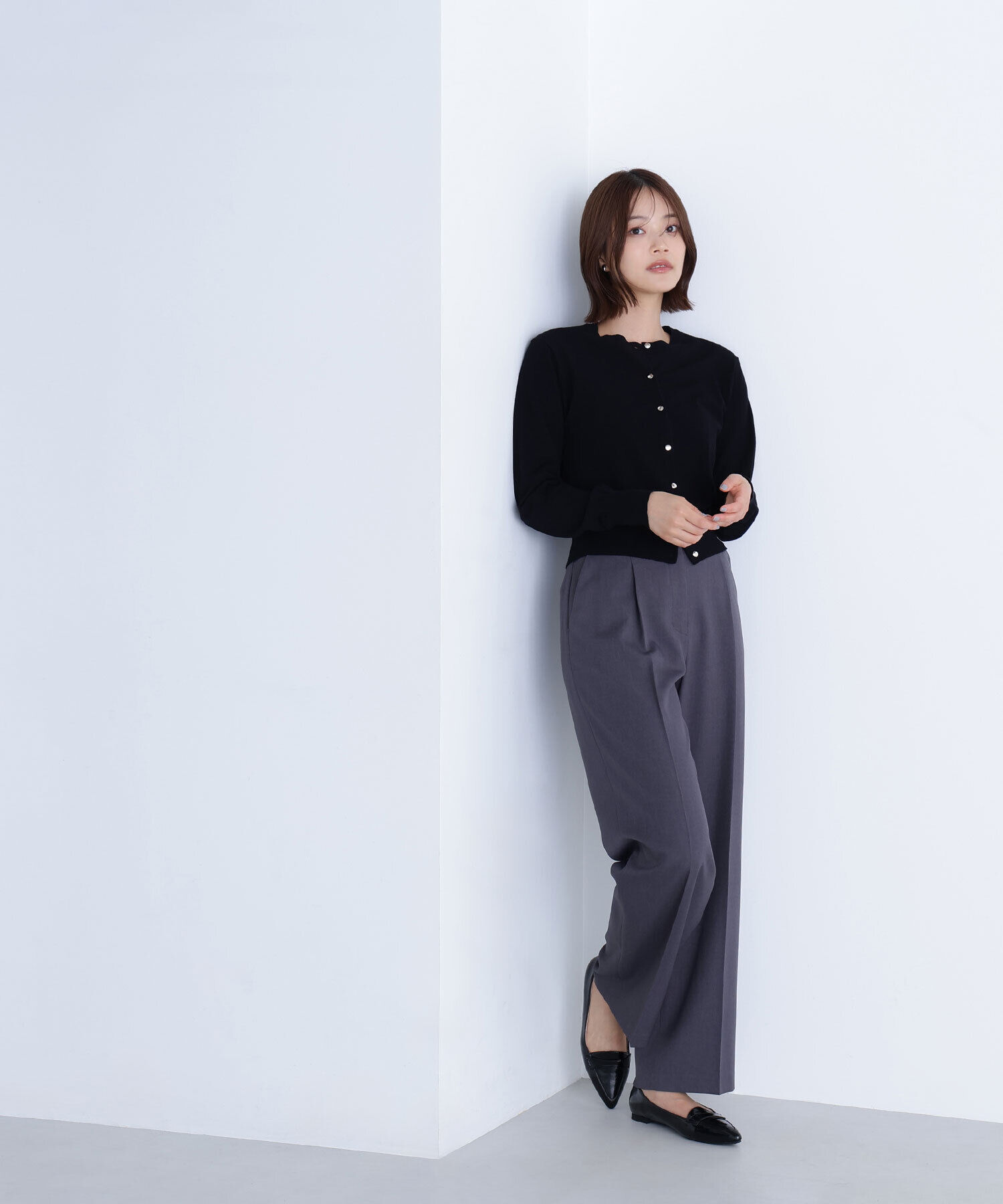  「パウダリーツイルセットアップシリーズ　ワイドストレートパンツ」|その他|