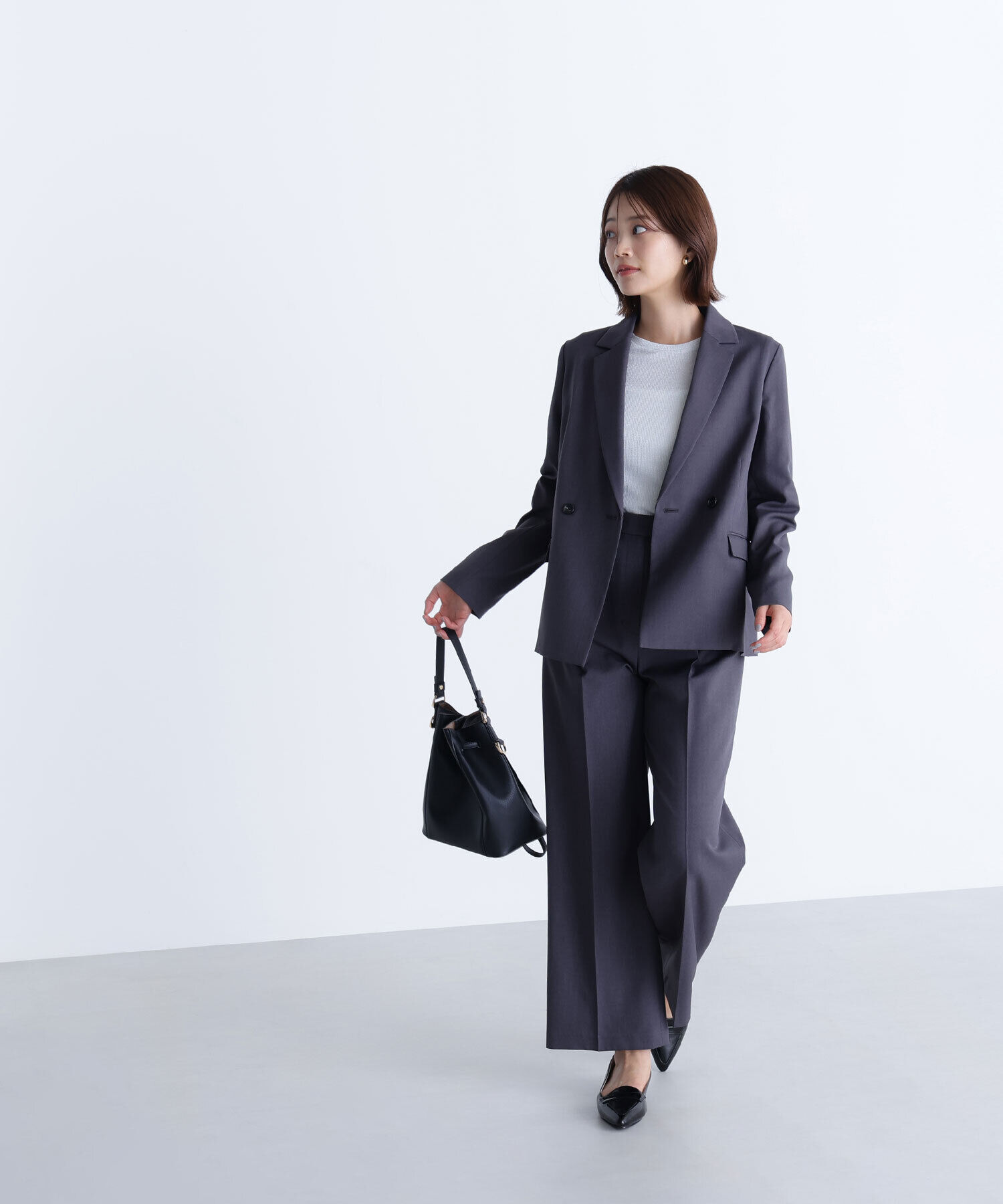  「パウダリーツイルセットアップシリーズ　ワイドストレートパンツ」|その他|