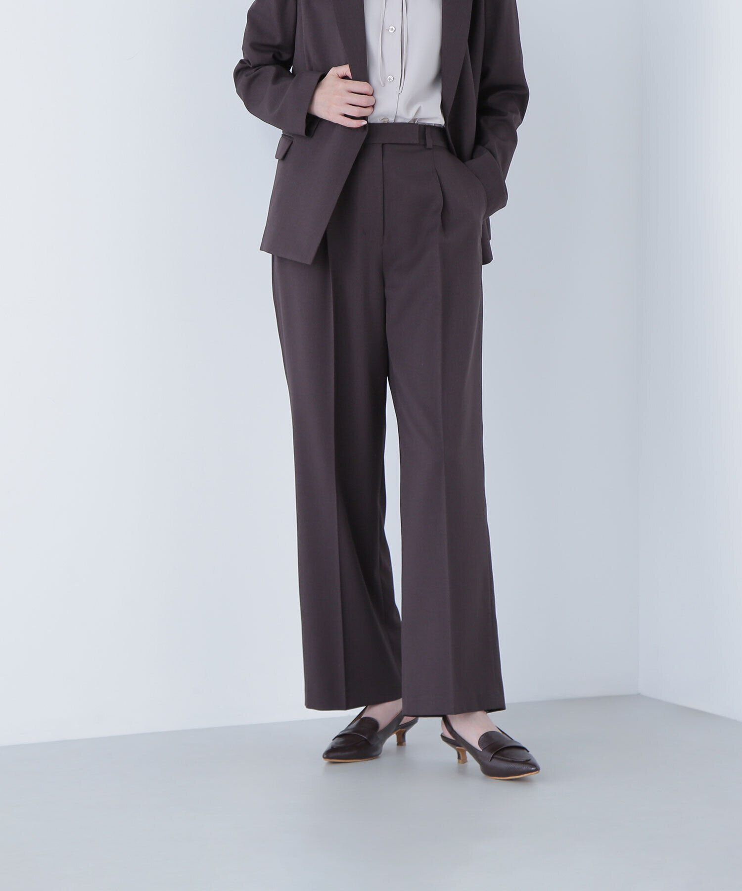  「パウダリーツイルセットアップシリーズ　ワイドストレートパンツ」|その他|