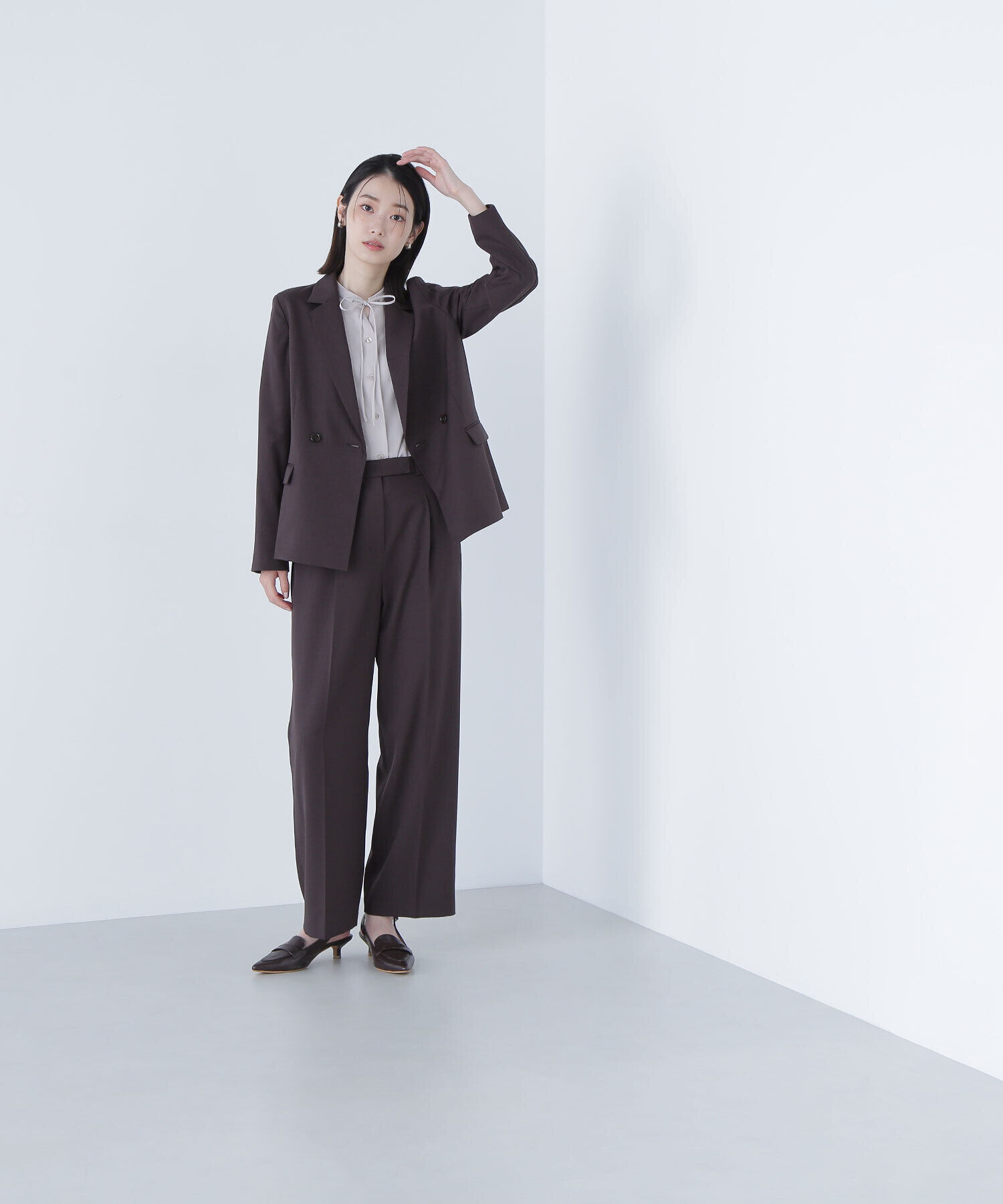  「パウダリーツイルセットアップシリーズ　ワイドストレートパンツ」|その他|