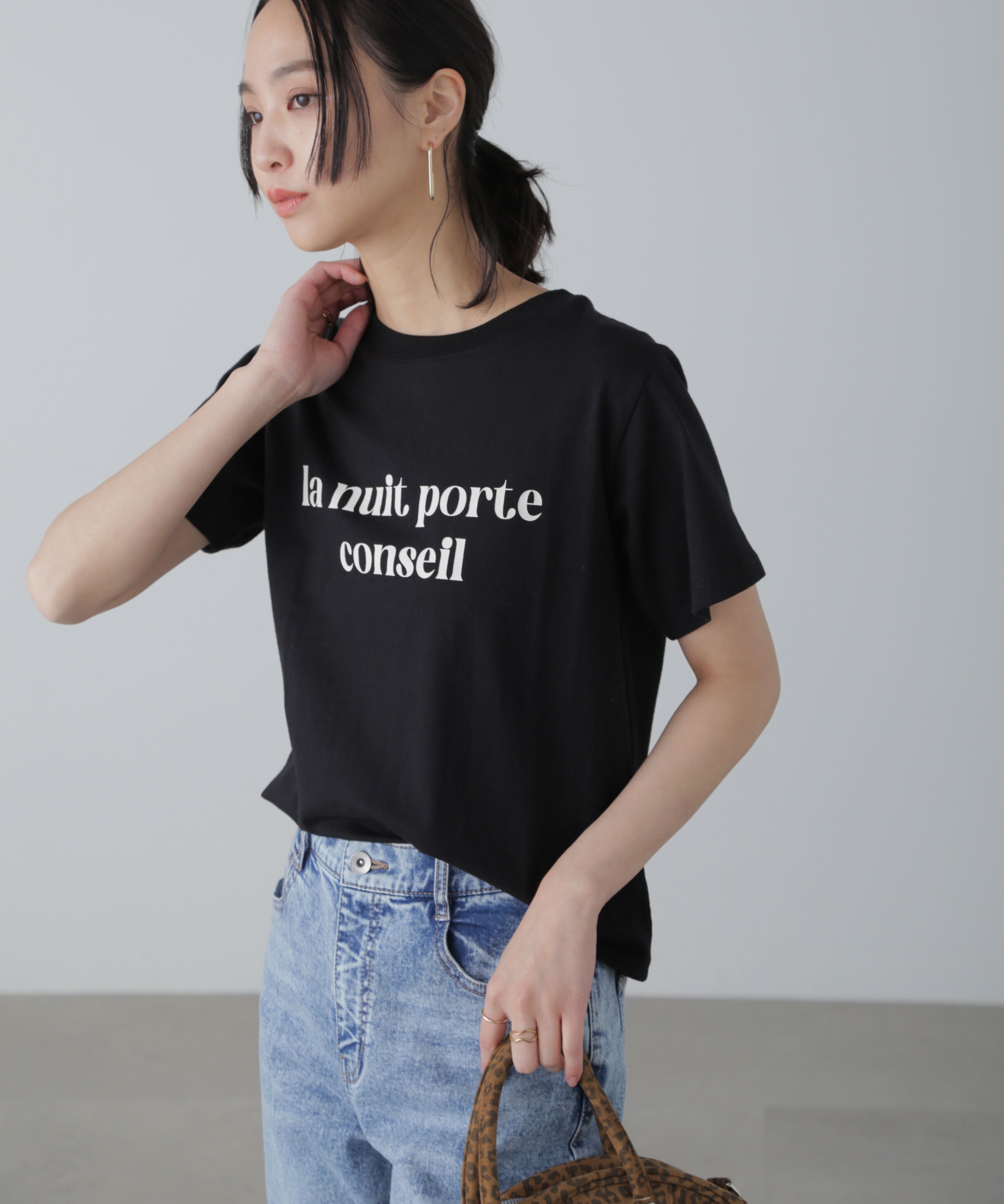  「カラーフレンチロゴプリントTシャツ」|Tシャツ・カットソー|