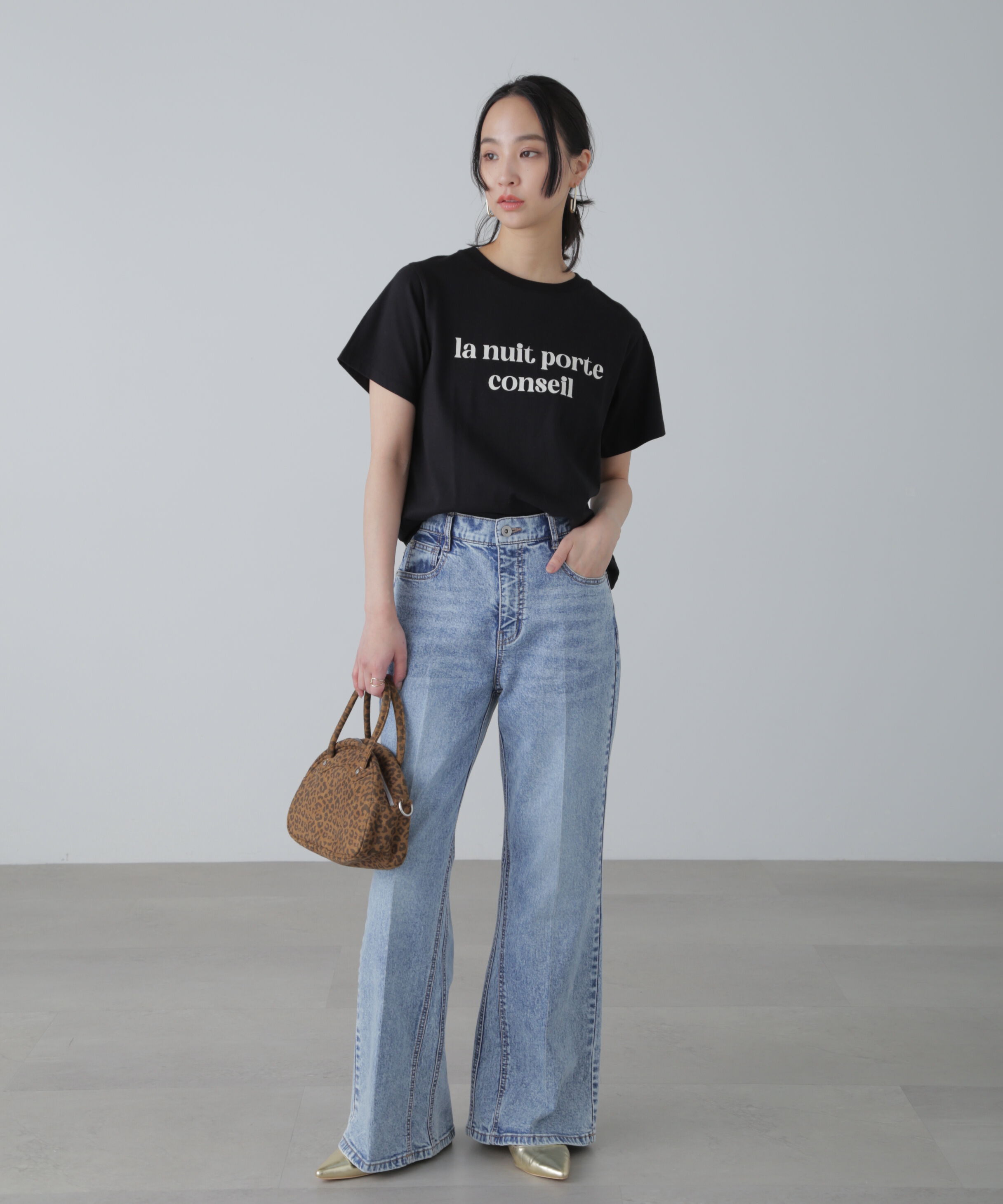  「カラーフレンチロゴプリントTシャツ」|Tシャツ・カットソー|