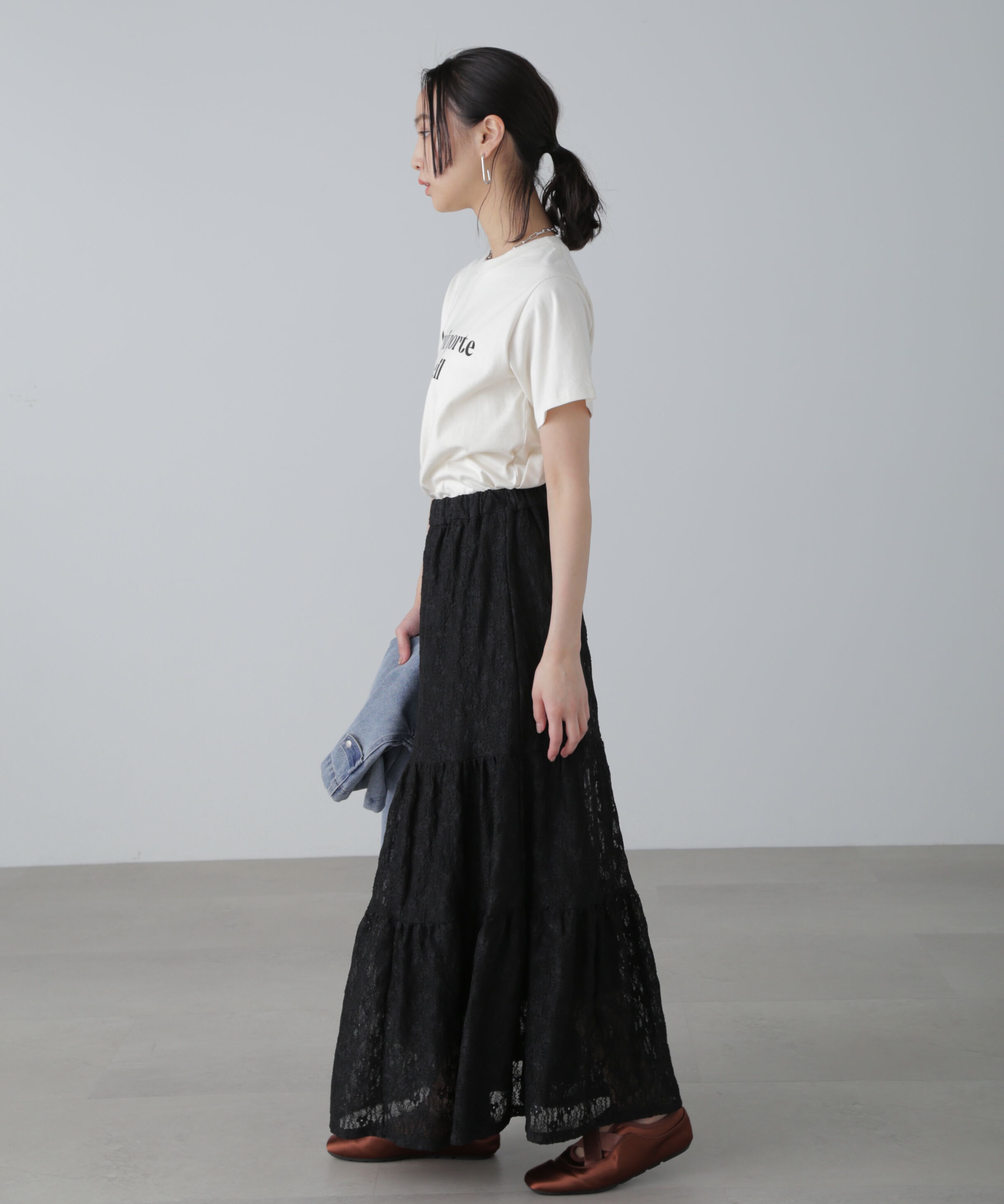  「カラーフレンチロゴプリントTシャツ」|Tシャツ・カットソー|