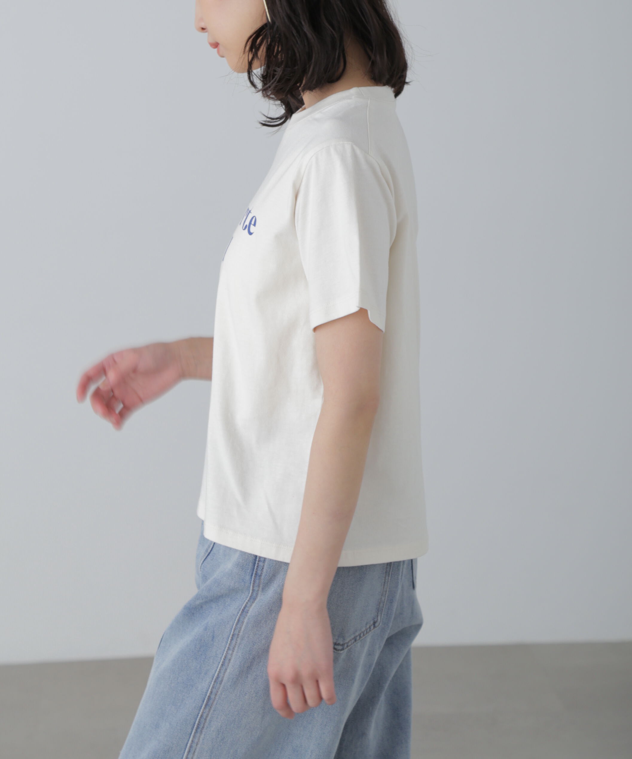  「カラーフレンチロゴプリントTシャツ」|Tシャツ・カットソー|