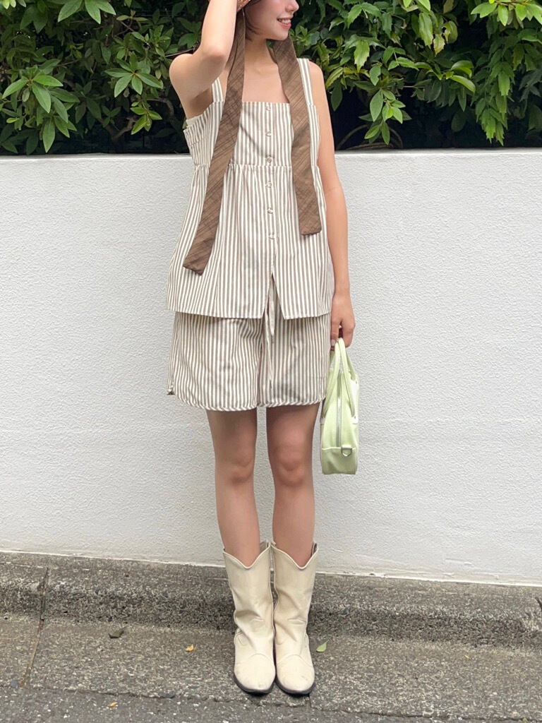  「〈セットアップ対応〉ストライプキャミソール」|シャツ・ブラウス|