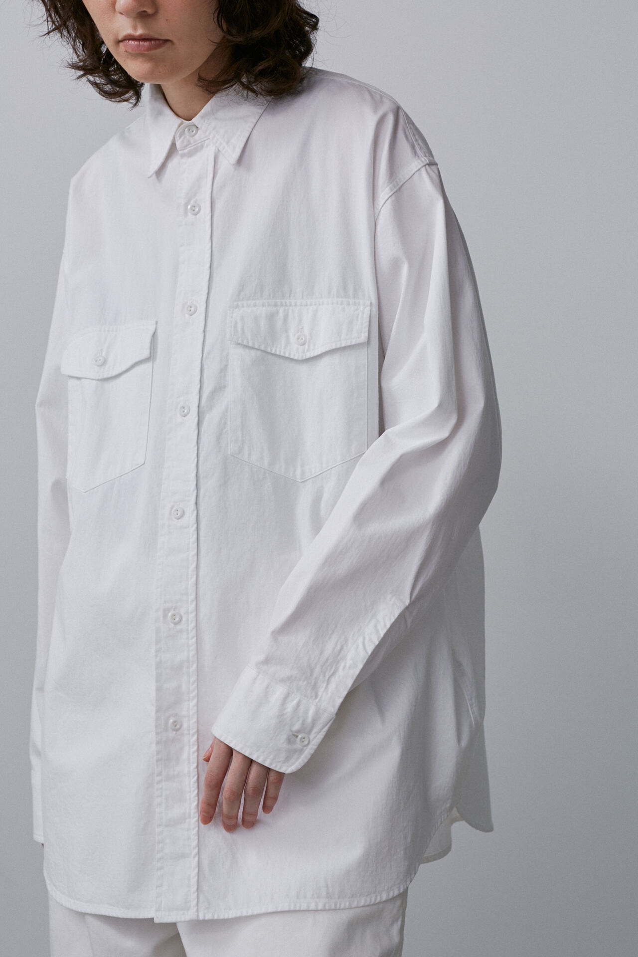 YLEVE 「Ｙ / ORGANIC COTTON HIGH DENSITY SATIN SHIRT」|シャツ・ブラウス|