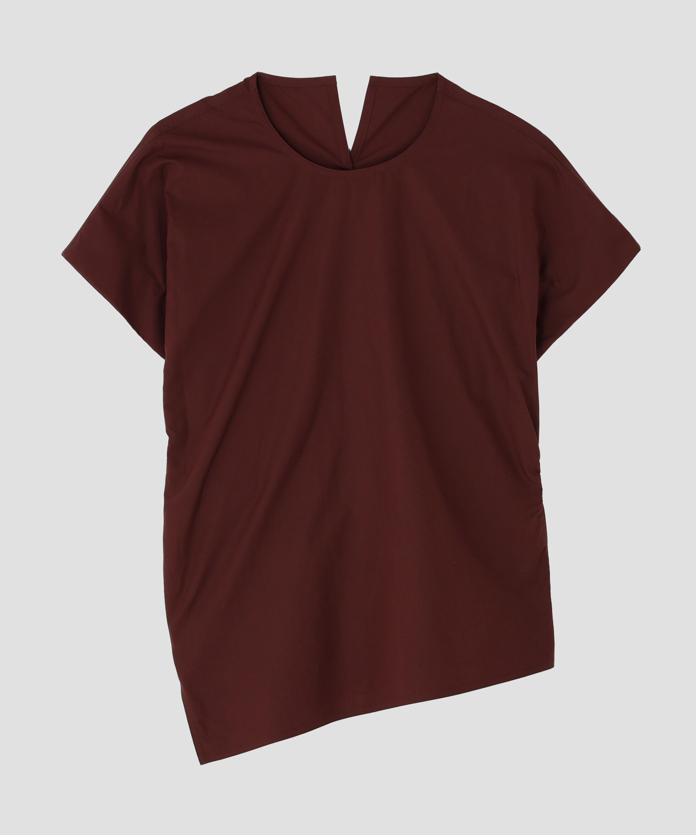 YLEVE 「YLEVE / FINX COTTON WEATHER ASYMMETRY PULLOVER SHIRT」|シャツ・ブラウス|ワイン