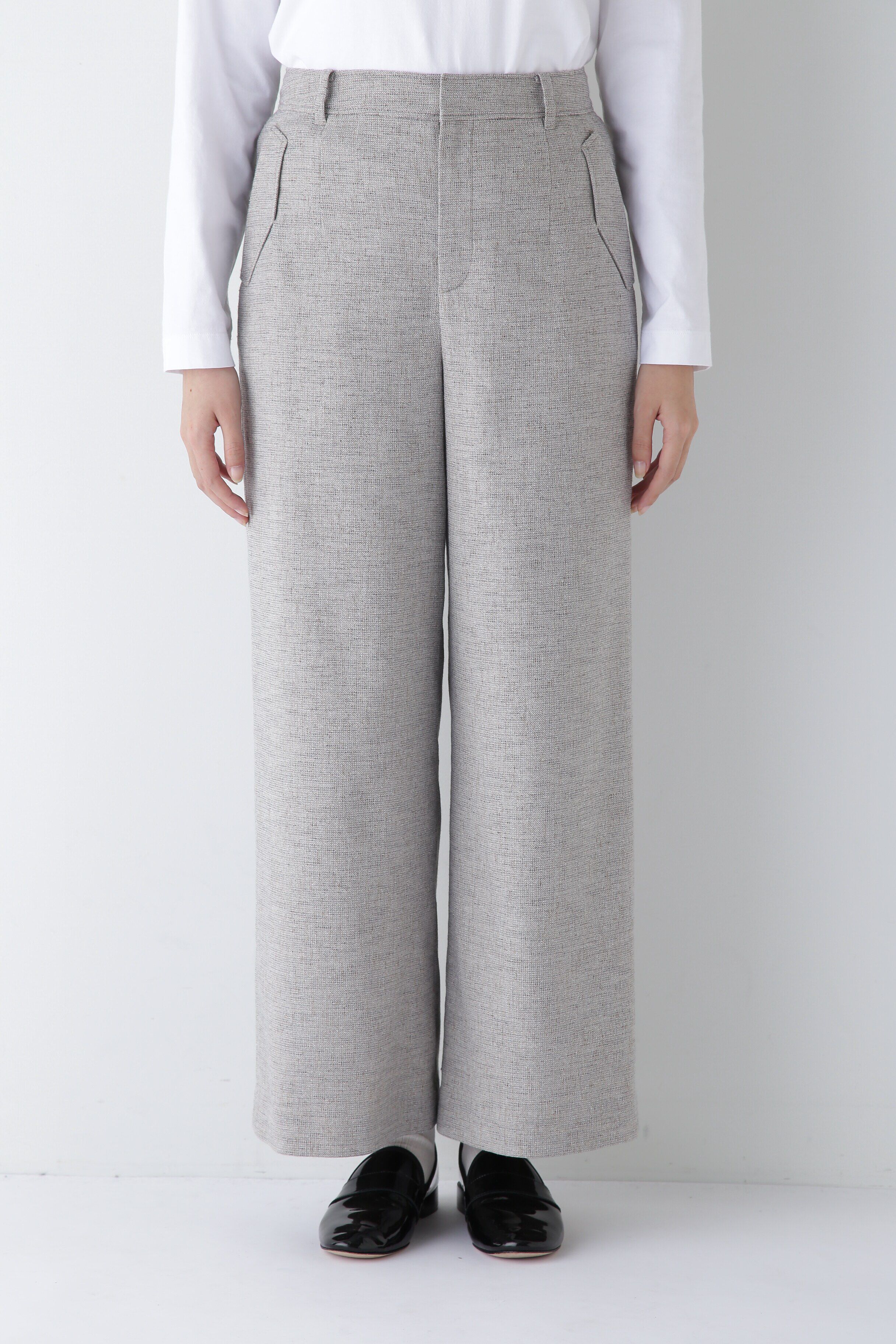  「◆リングミックスツィードセミワイドパンツ」|その他|