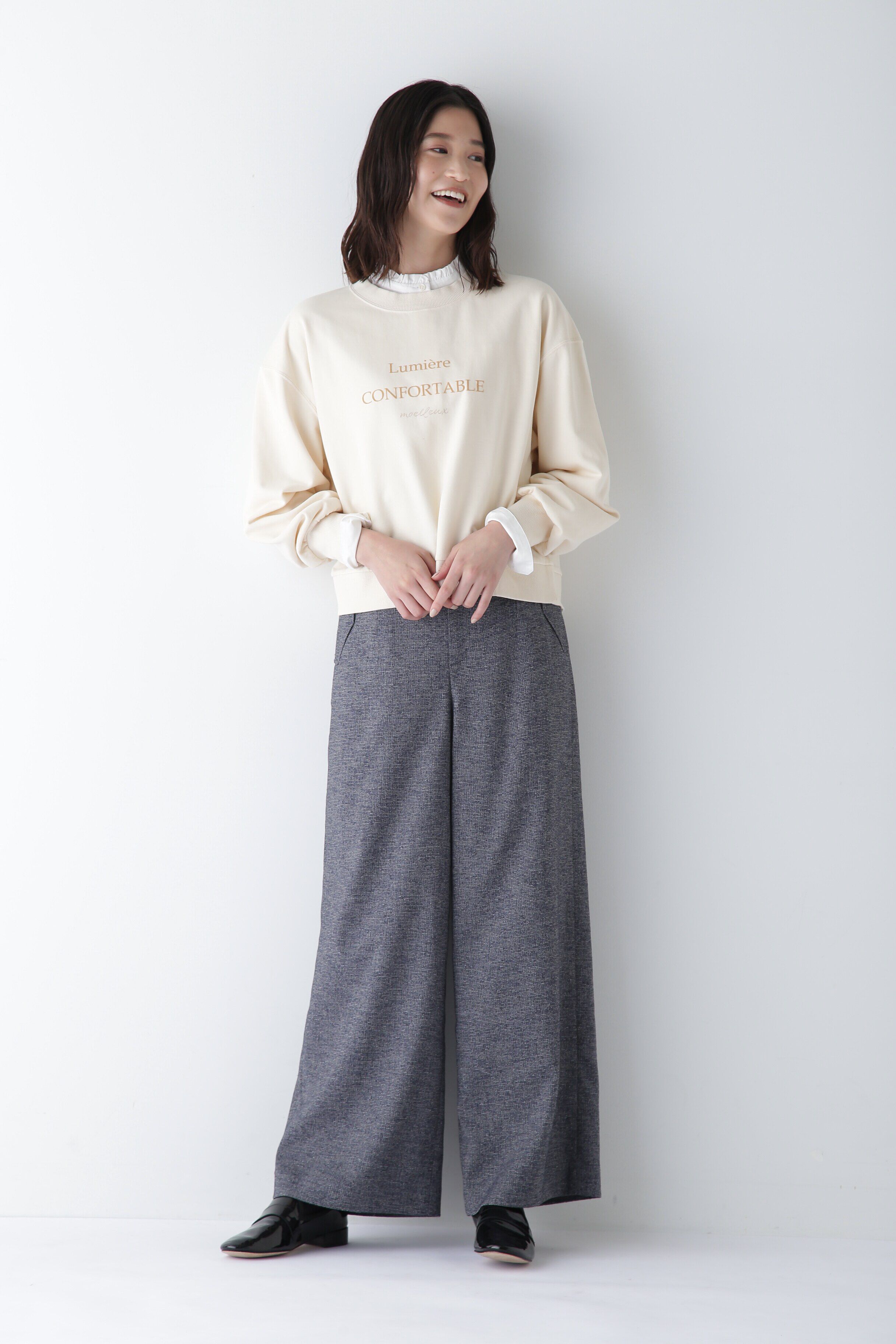  「◆リングミックスツィードセミワイドパンツ」|その他|