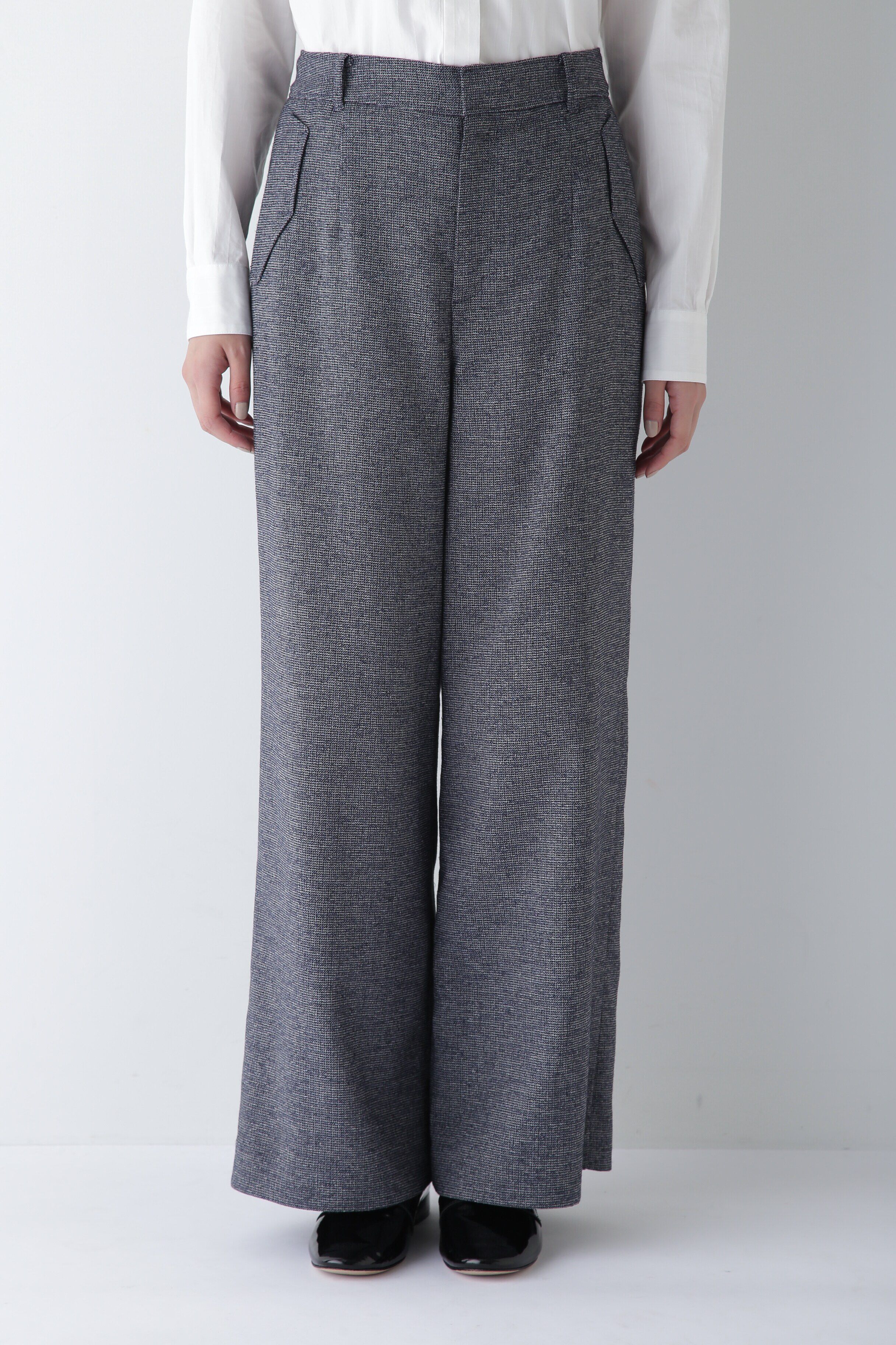  「◆リングミックスツィードセミワイドパンツ」|その他|