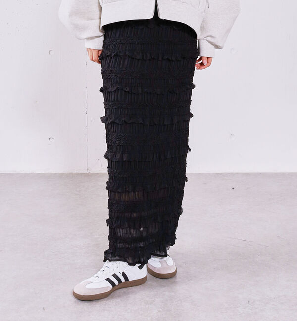 archives「シャーリングフリルタイトスカート」|スカート|