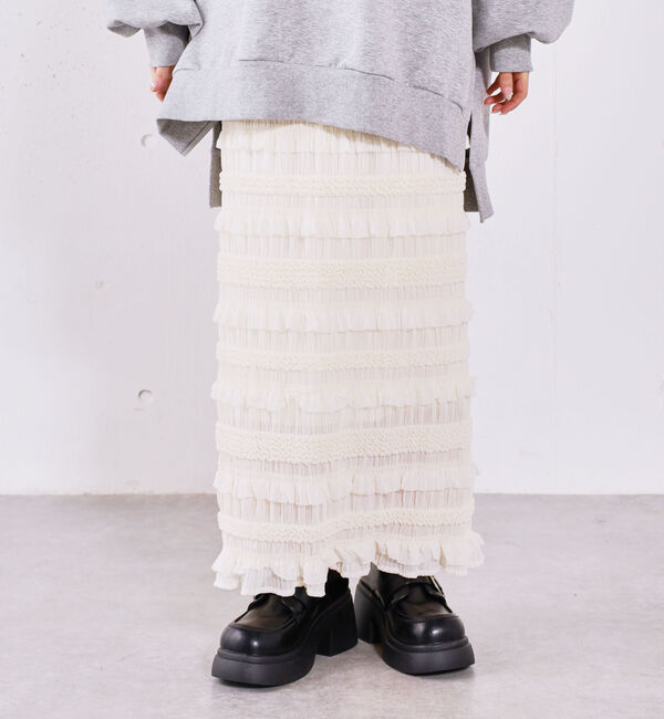 archives「シャーリングフリルタイトスカート」|スカート|