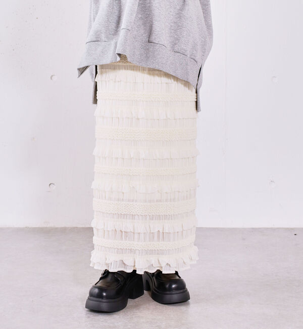 archives「シャーリングフリルタイトスカート」|スカート|