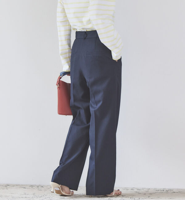 Doux archives「リネンライクストレートパンツ」|チノ|