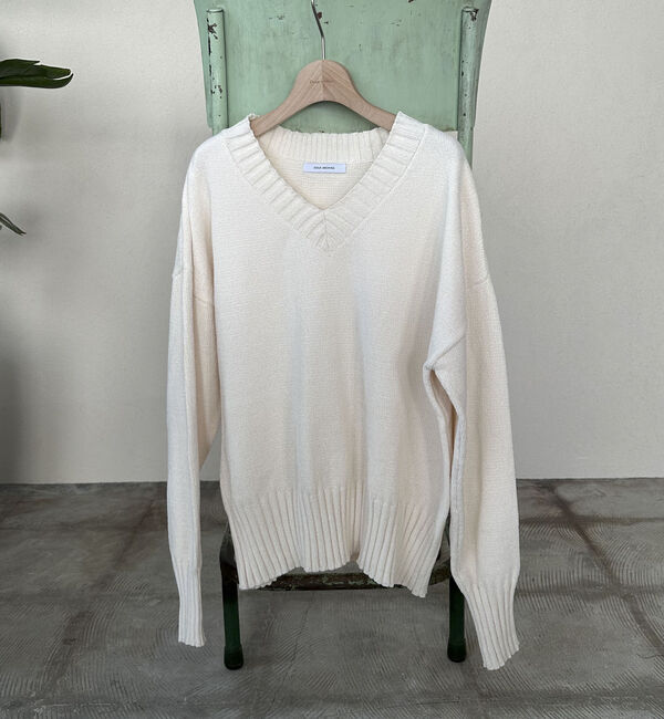 Doux archives「ベロアヤーンＶネックニット」|ニット・セーター|