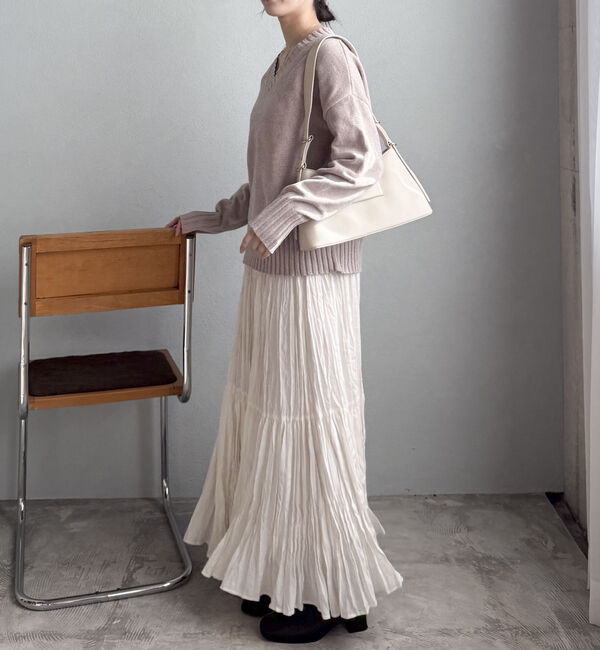 Doux archives「ベロアヤーンＶネックニット」|ニット・セーター|