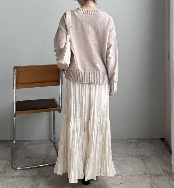 Doux archives「ベロアヤーンＶネックニット」|ニット・セーター|