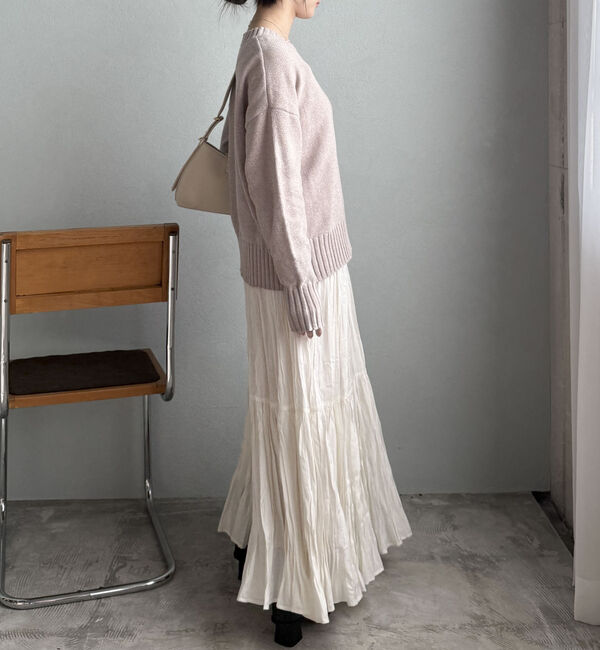 Doux archives「ベロアヤーンＶネックニット」|ニット・セーター|