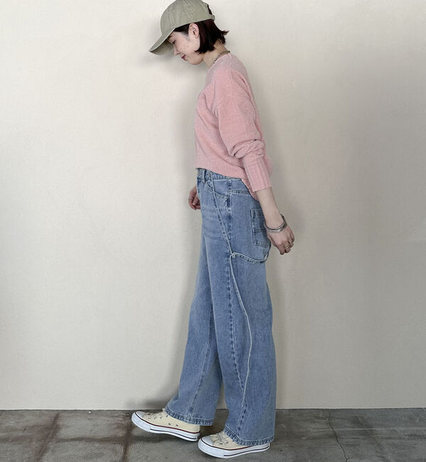 Doux archives「ベロアヤーンＶネックニット」|ニット・セーター|