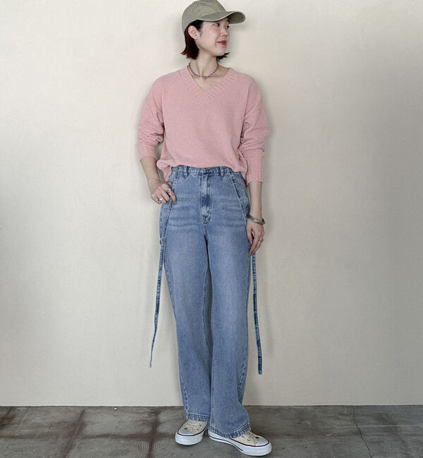 Doux archives「ベロアヤーンＶネックニット」|ニット・セーター|