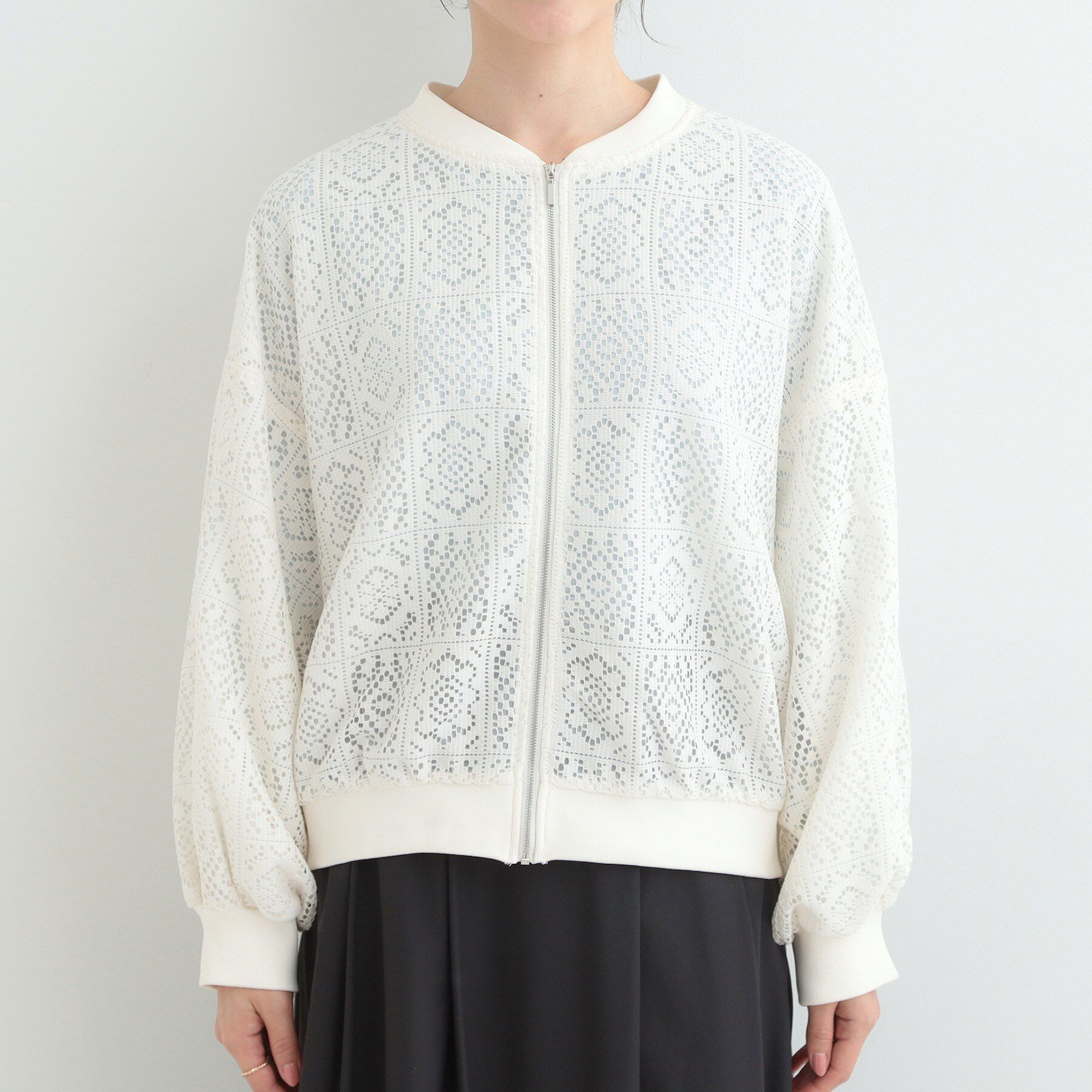 SHOO･LA･RUE「レースリブブルゾン」|ブルゾン・スタジャン|