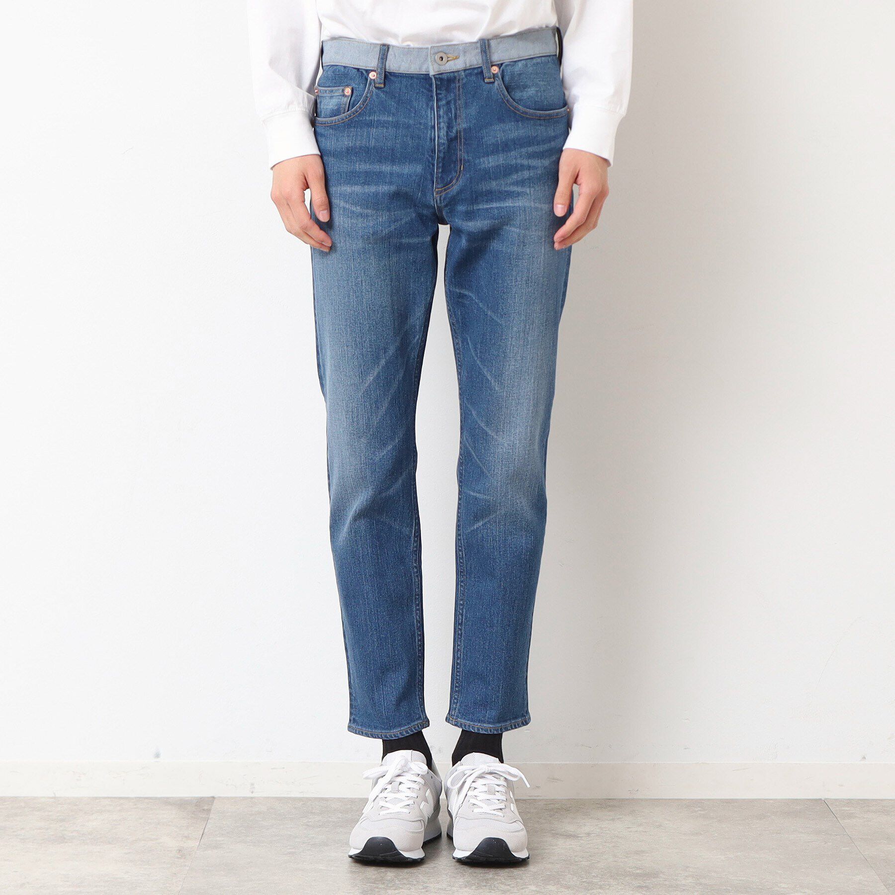 Dessin「【洗える】スリムストレッチデニムパンツ」|デニム|