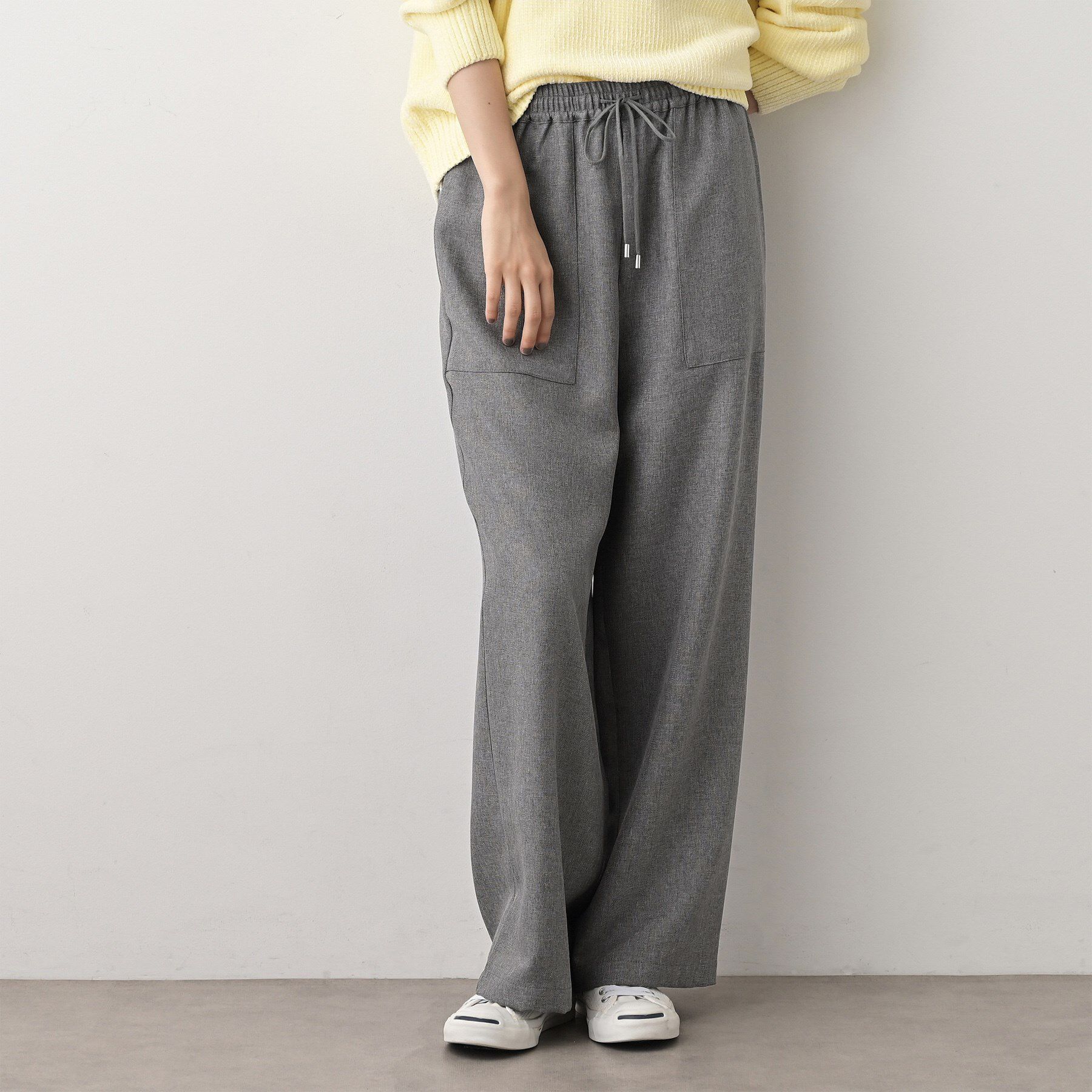 Dessin「【セットアップ可/ウエスト総ゴム】ツイードライクワイドパンツ」|その他|