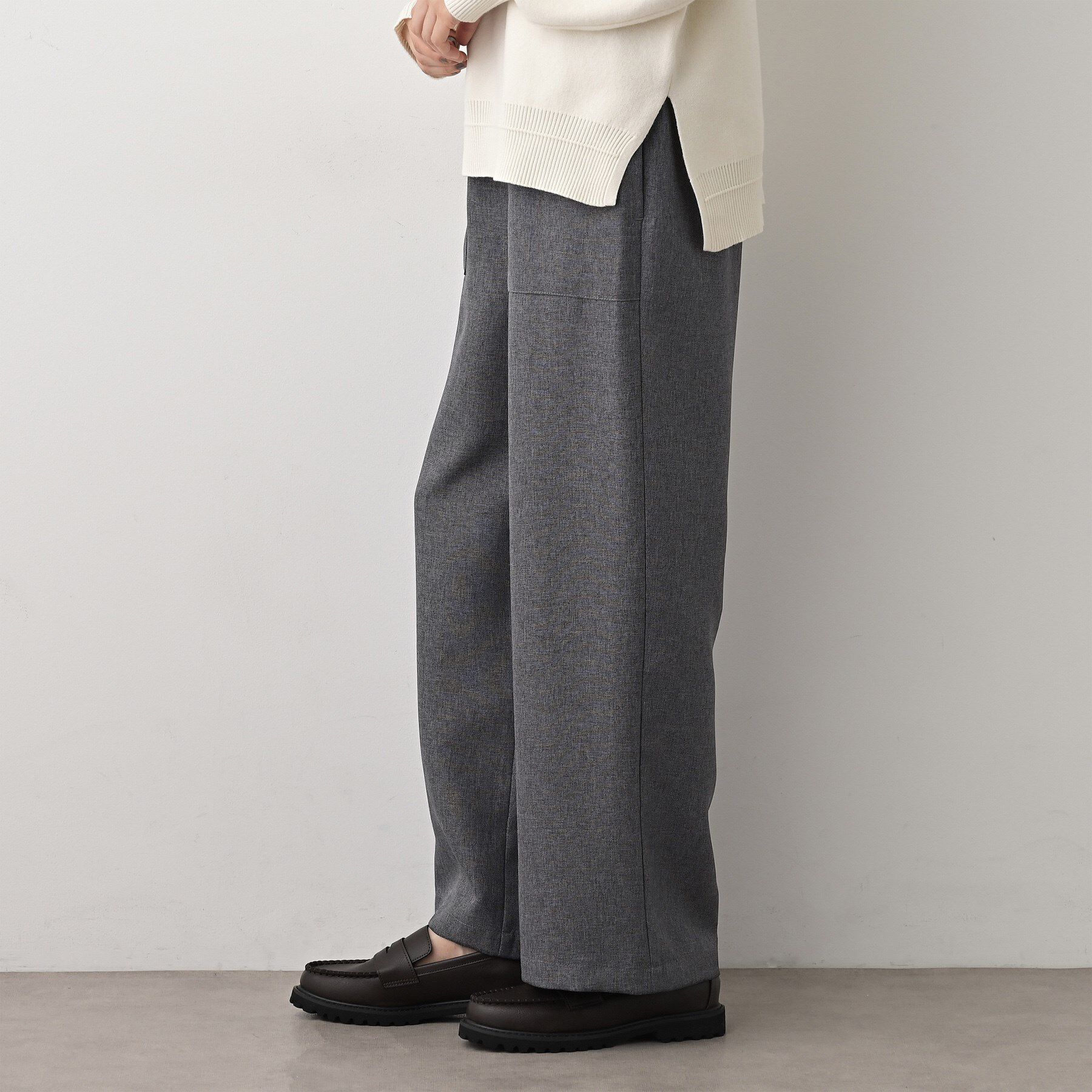 Dessin「【セットアップ可/ウエスト総ゴム】ツイードライクワイドパンツ」|その他|