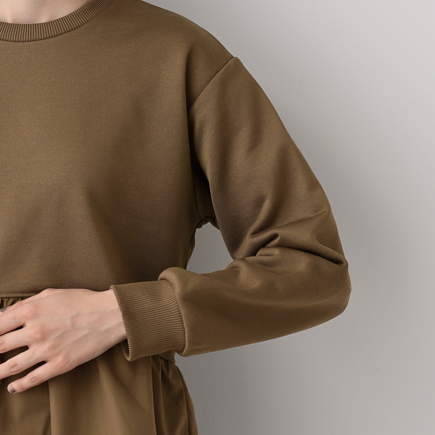 Dessin「【体型カバー/洗える】ペプラムスウェット」|Tシャツ・カットソー|