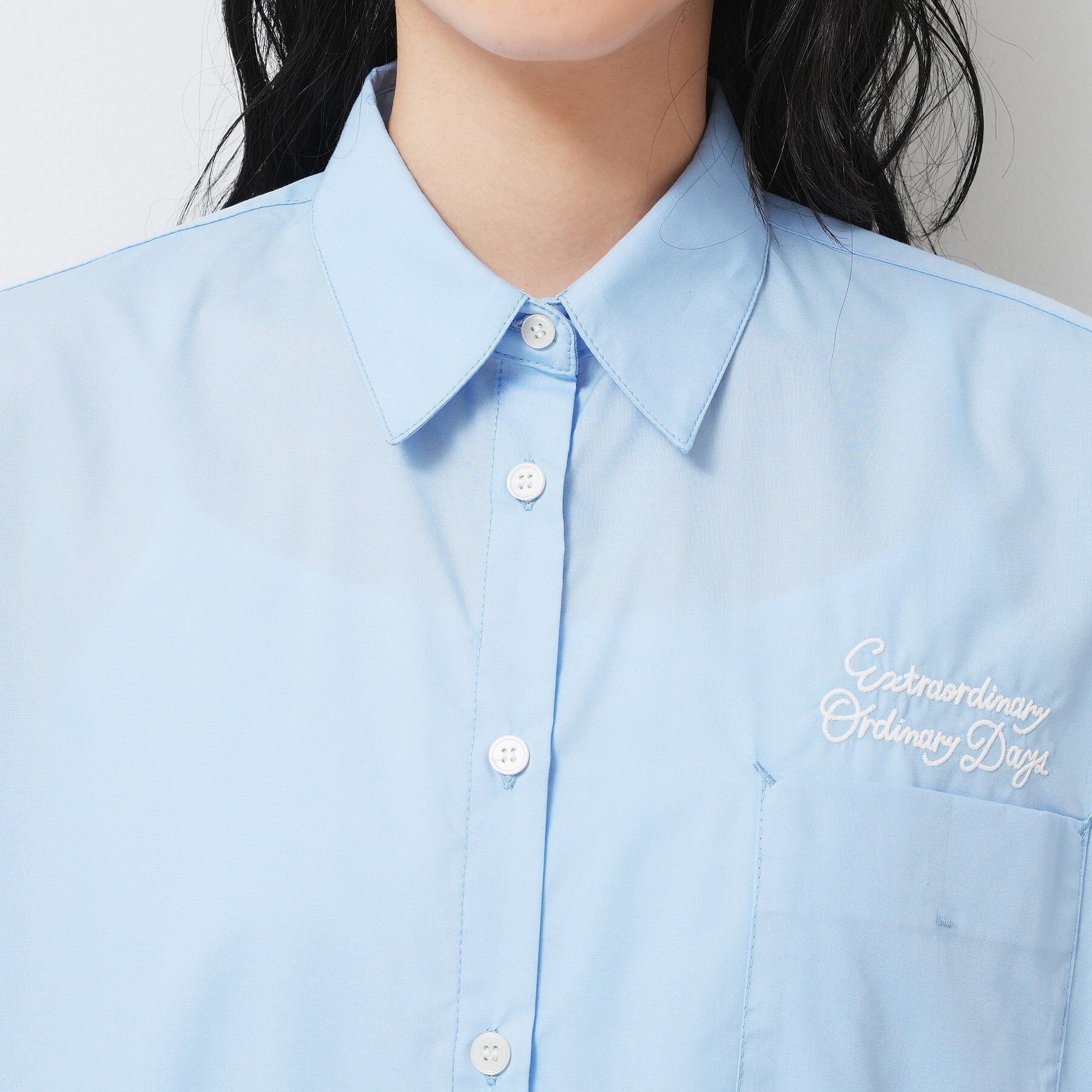 Dessin「【洗える】刺繍ロゴ入りオーバーシャツ」|シャツ・ブラウス|