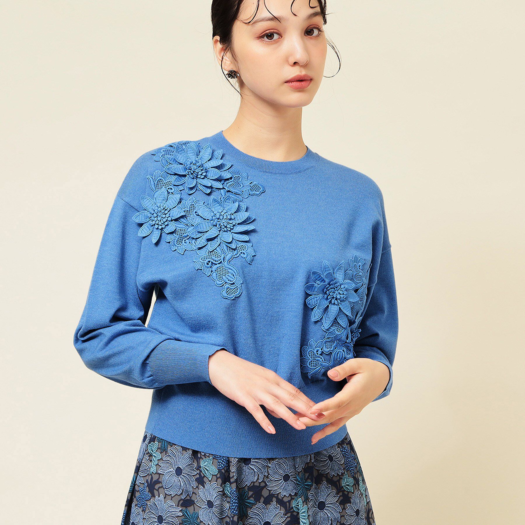 SunaUna「【COLLECTION LINE】レースニット」|ニット・セーター|